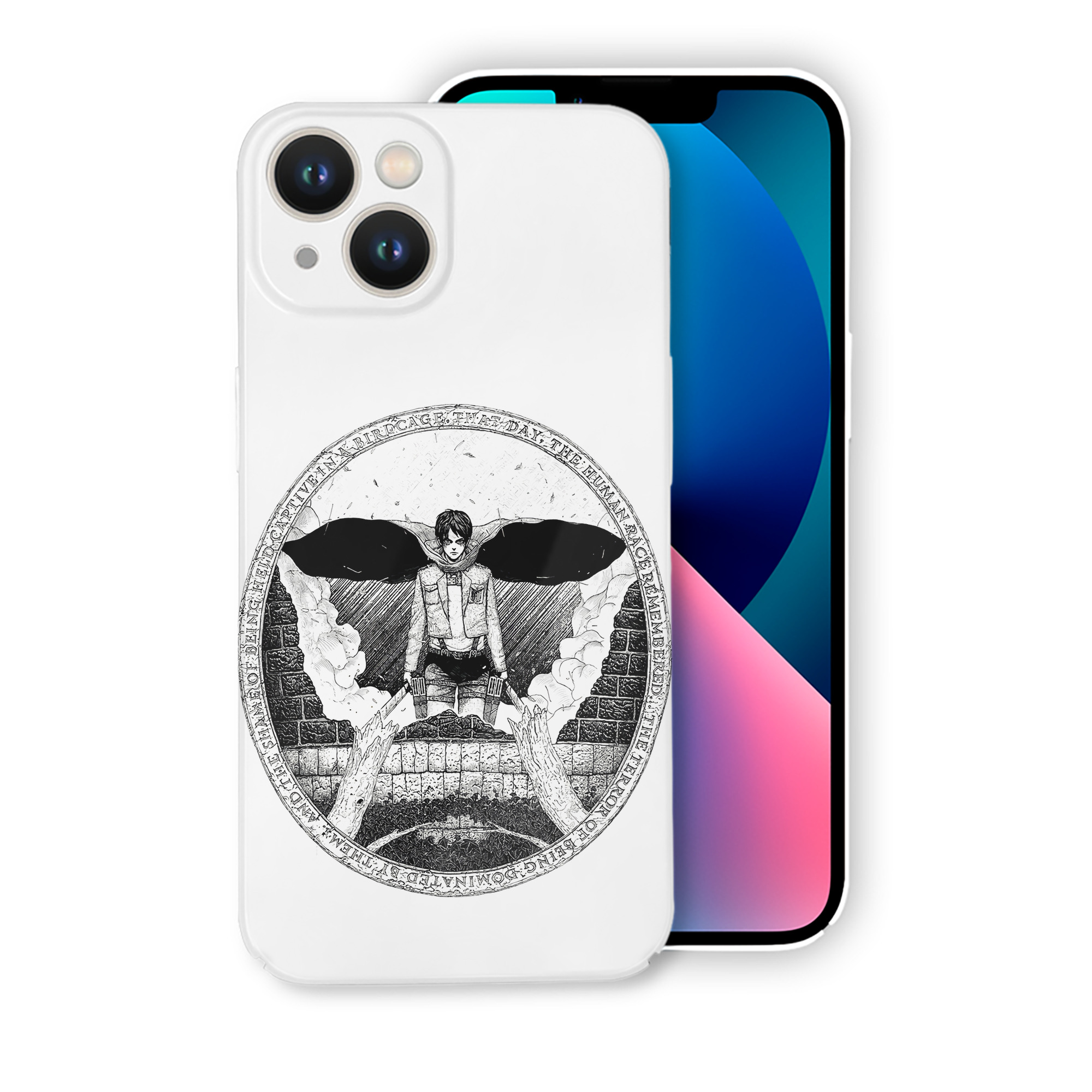 （画像用） 進撃の巨人 エレン･イェーガー Attack on Titan Eren Jäger 【iPhone 14シリーズ対応】ハードケース