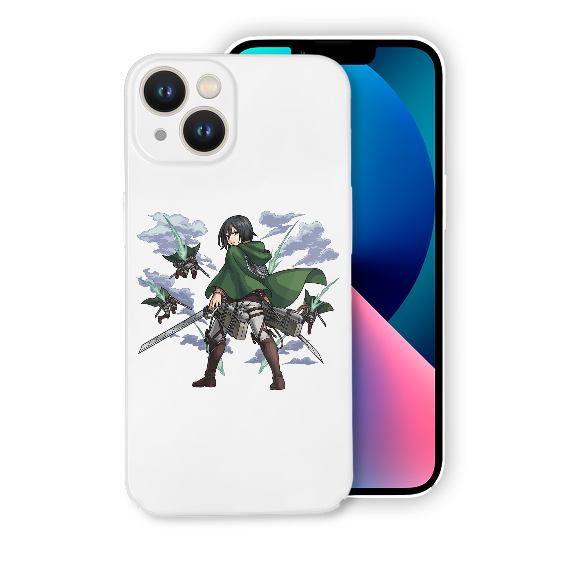 （画像用） 進撃の巨人 ミカサ·アッカーマン Attack on Titan Mikasa Ackerman 【iPhone 14シリーズ対応】ハードケース