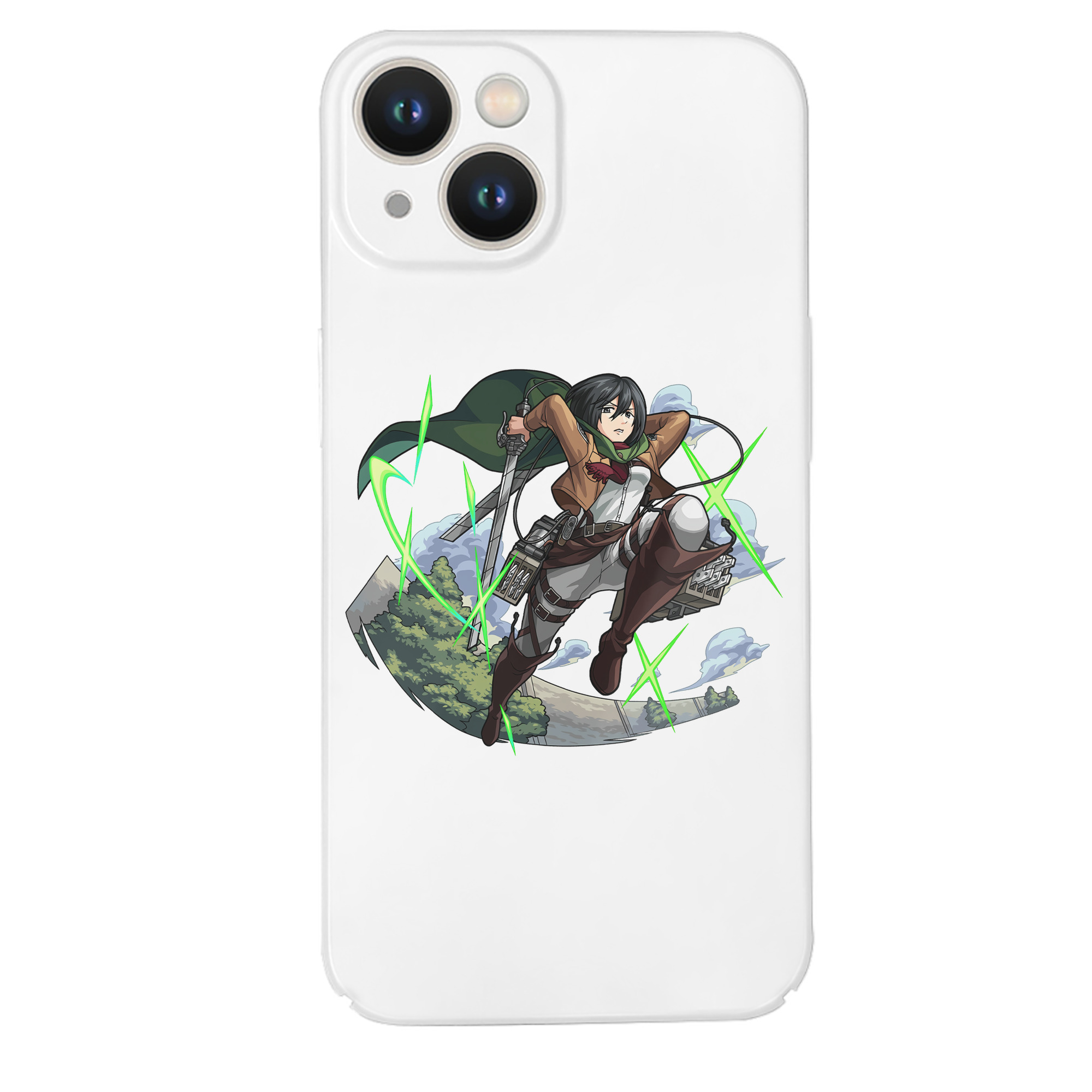 （画像用） 進撃の巨人 ミカサ·アッカーマン Attack on Titan Mikasa Ackerman 【iPhone 14シリーズ対応】ハードケース