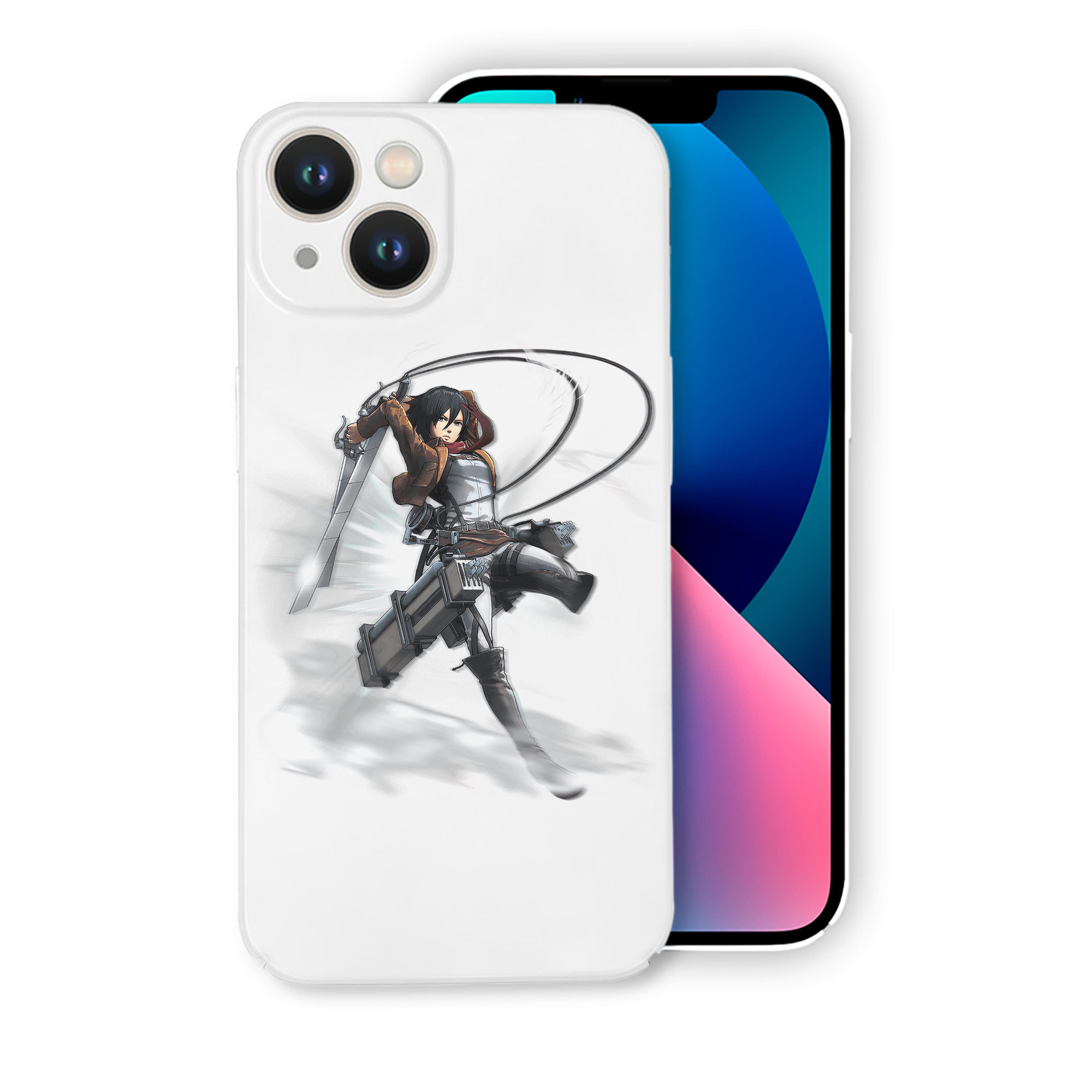 （画像用） 進撃の巨人 ミカサ·アッカーマン Attack on Titan Mikasa Ackerman 【iPhone 14シリーズ対応】ハードケース