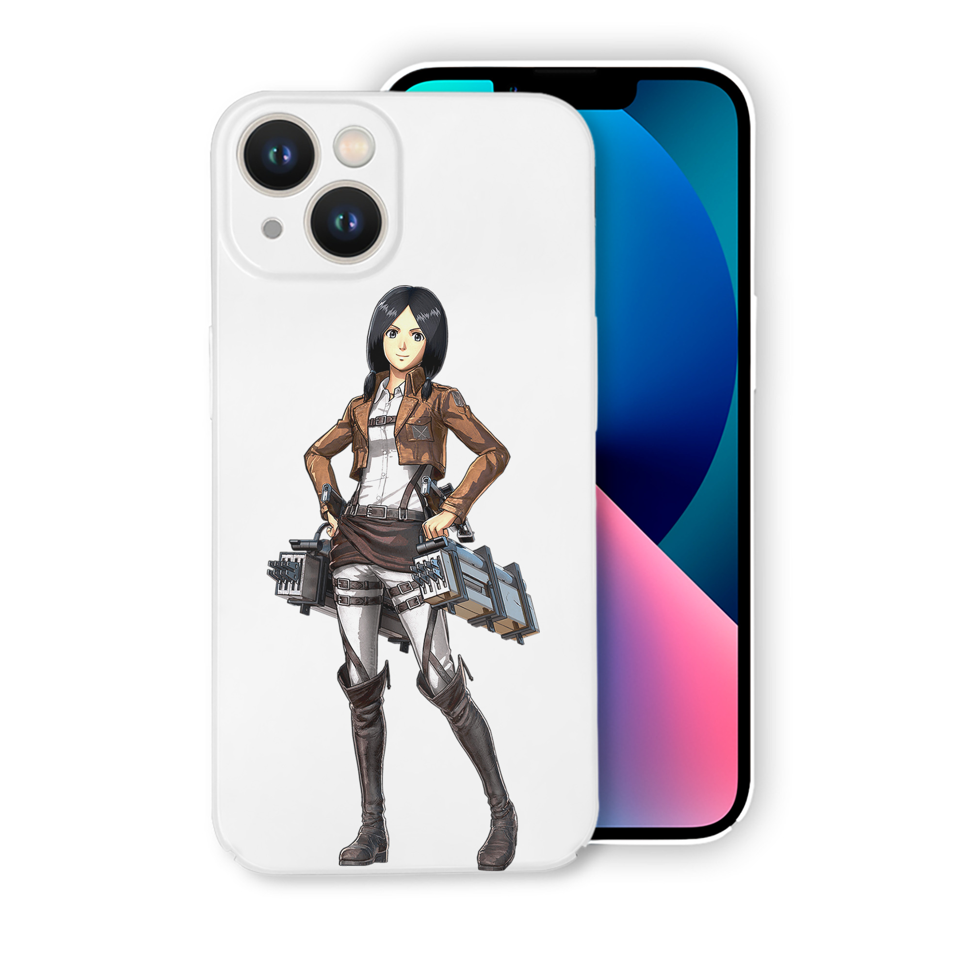 （画像用） 進撃の巨人 ミカサ·アッカーマン Attack on Titan Mikasa Ackerman 【iPhone 14シリーズ対応】ハードケース