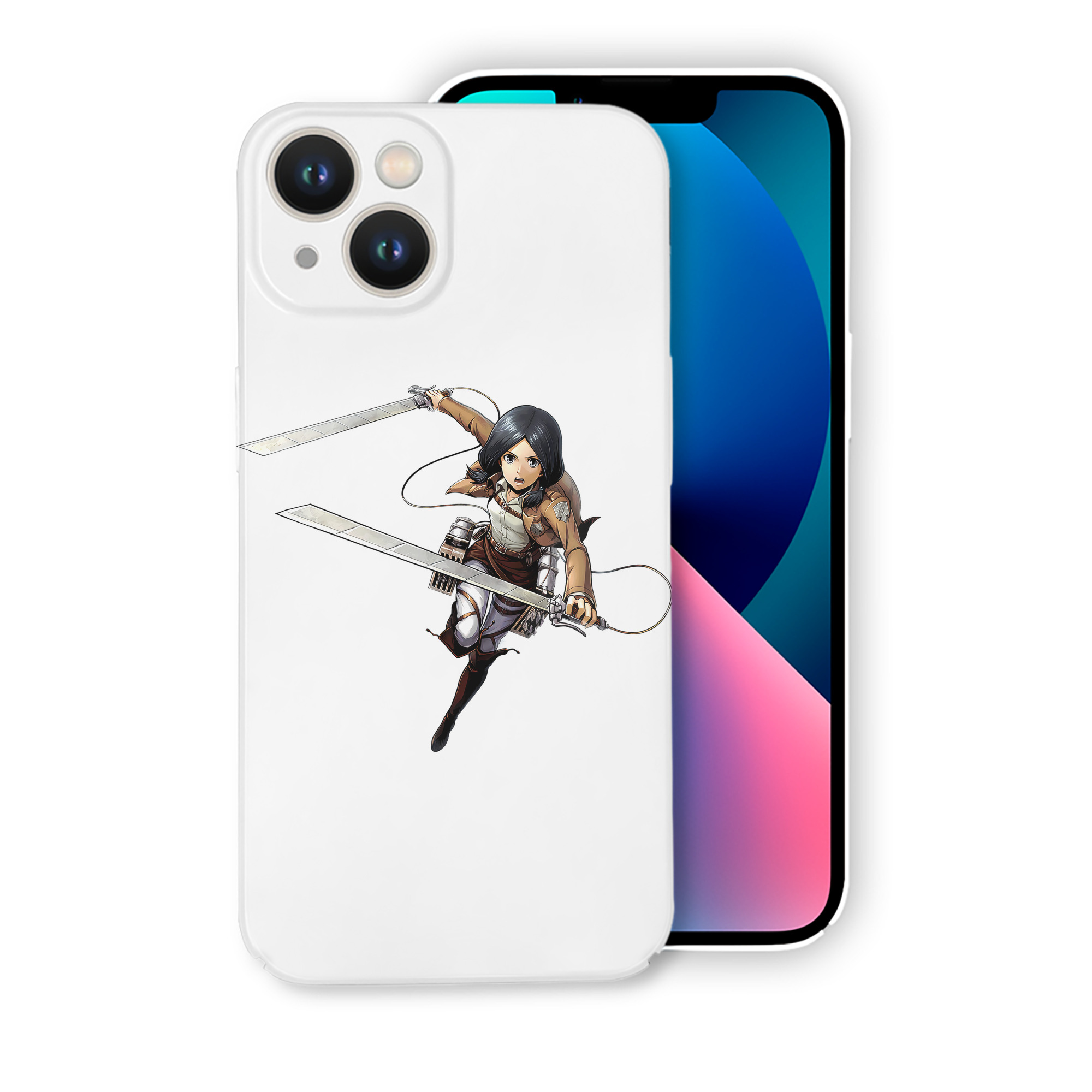 （画像用） 進撃の巨人 ミカサ·アッカーマン Attack on Titan Mikasa Ackerman 【iPhone 14シリーズ対応】ハードケース