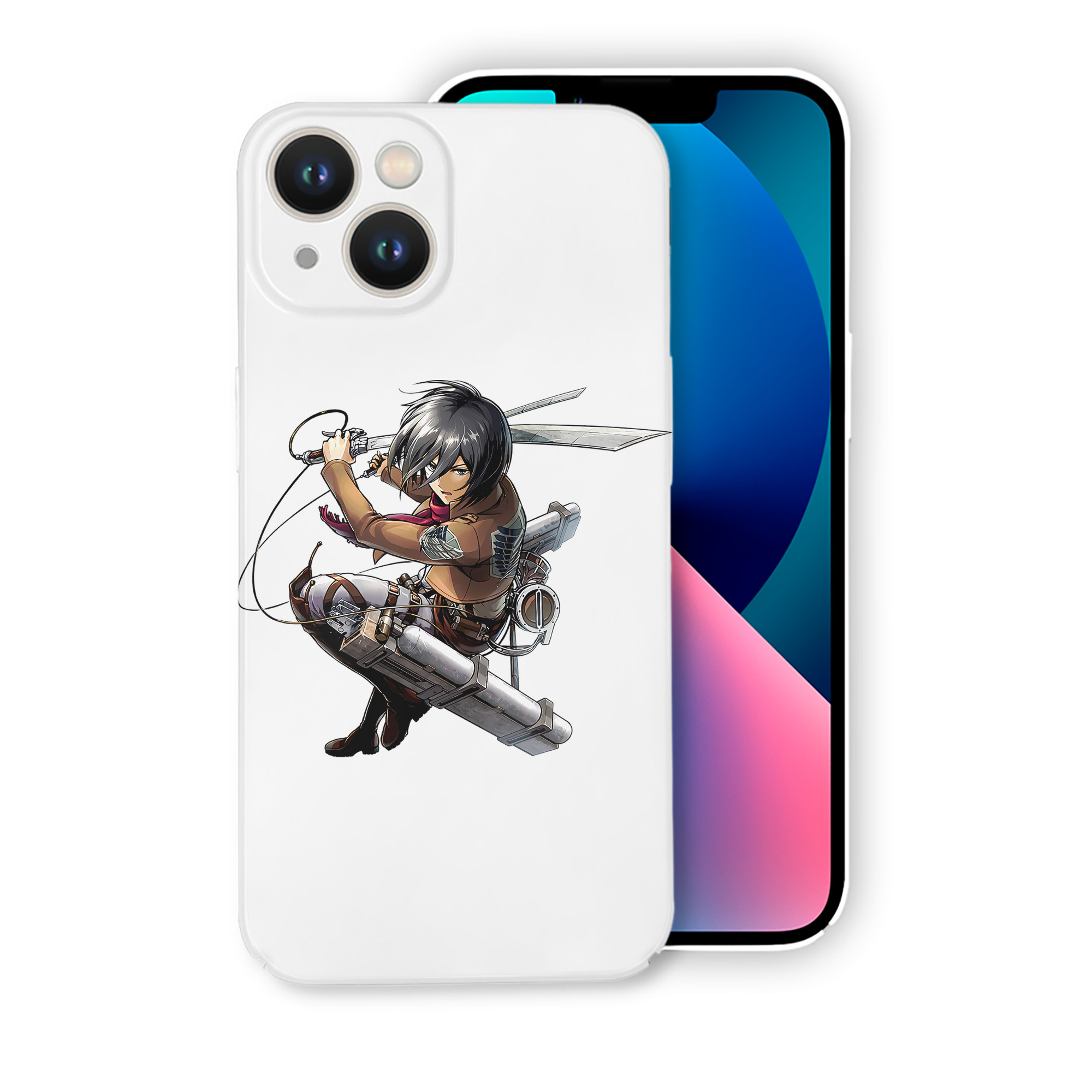 （画像用） 進撃の巨人 ミカサ·アッカーマン Attack on Titan Mikasa Ackerman 【iPhone 14シリーズ対応】ハードケース