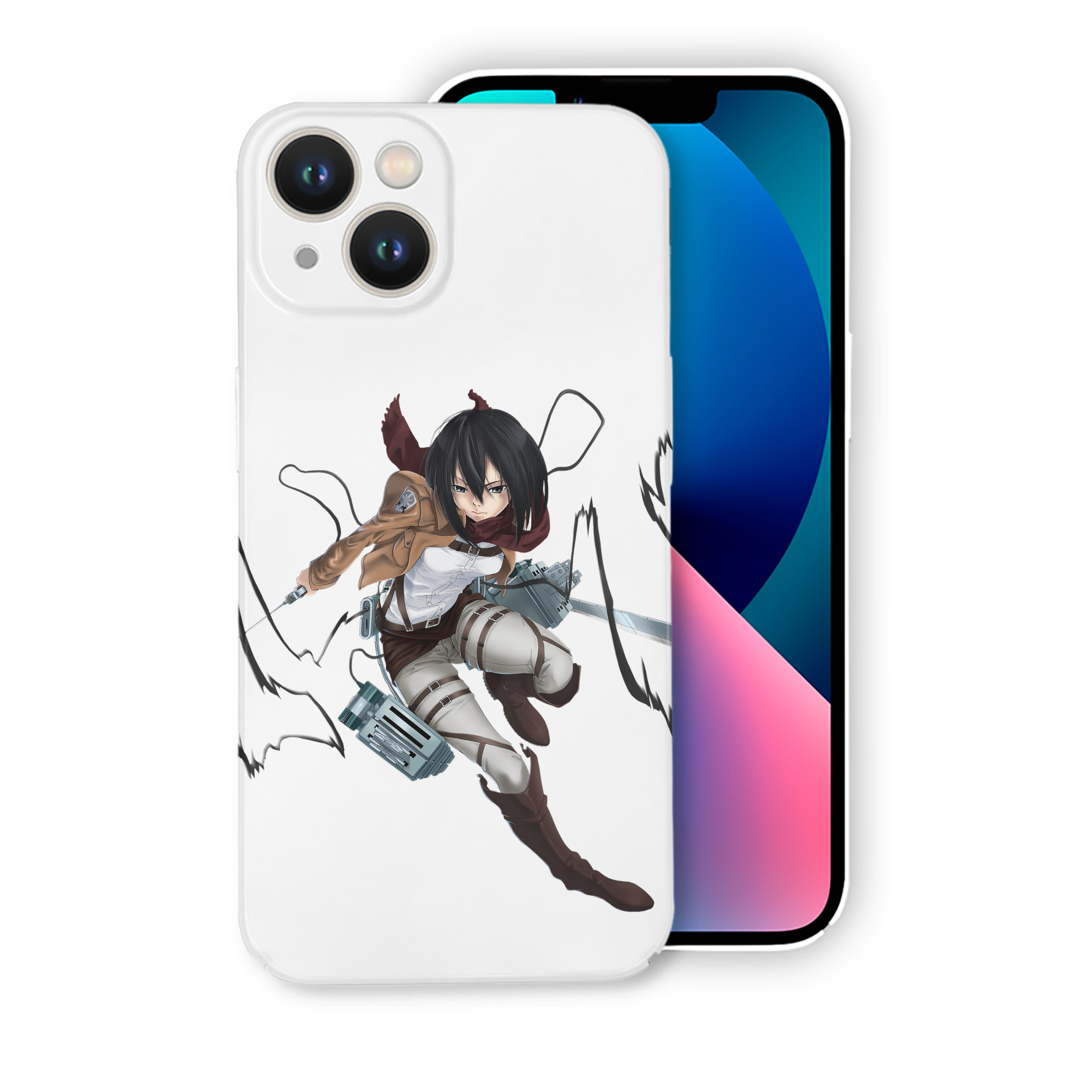 （画像用） 進撃の巨人 ミカサ·アッカーマン Attack on Titan Mikasa Ackerman 【iPhone 14シリーズ対応】ハードケース