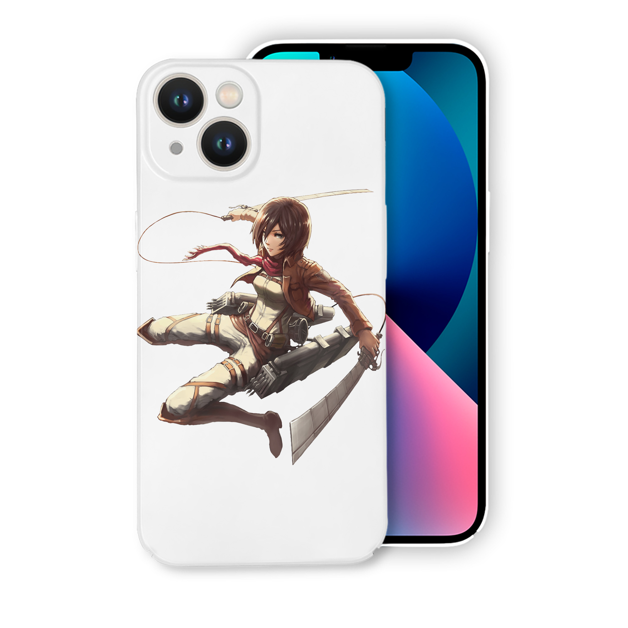 （画像用） 進撃の巨人 ミカサ·アッカーマン Attack on Titan Mikasa Ackerman 【iPhone 14シリーズ対応】ハードケース