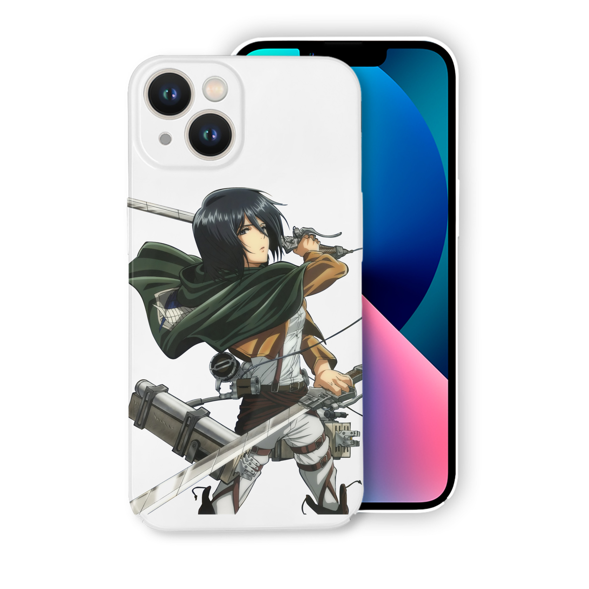 （画像用） 進撃の巨人 ミカサ·アッカーマン Attack on Titan Mikasa Ackerman 【iPhone 14シリーズ対応】ハードケース