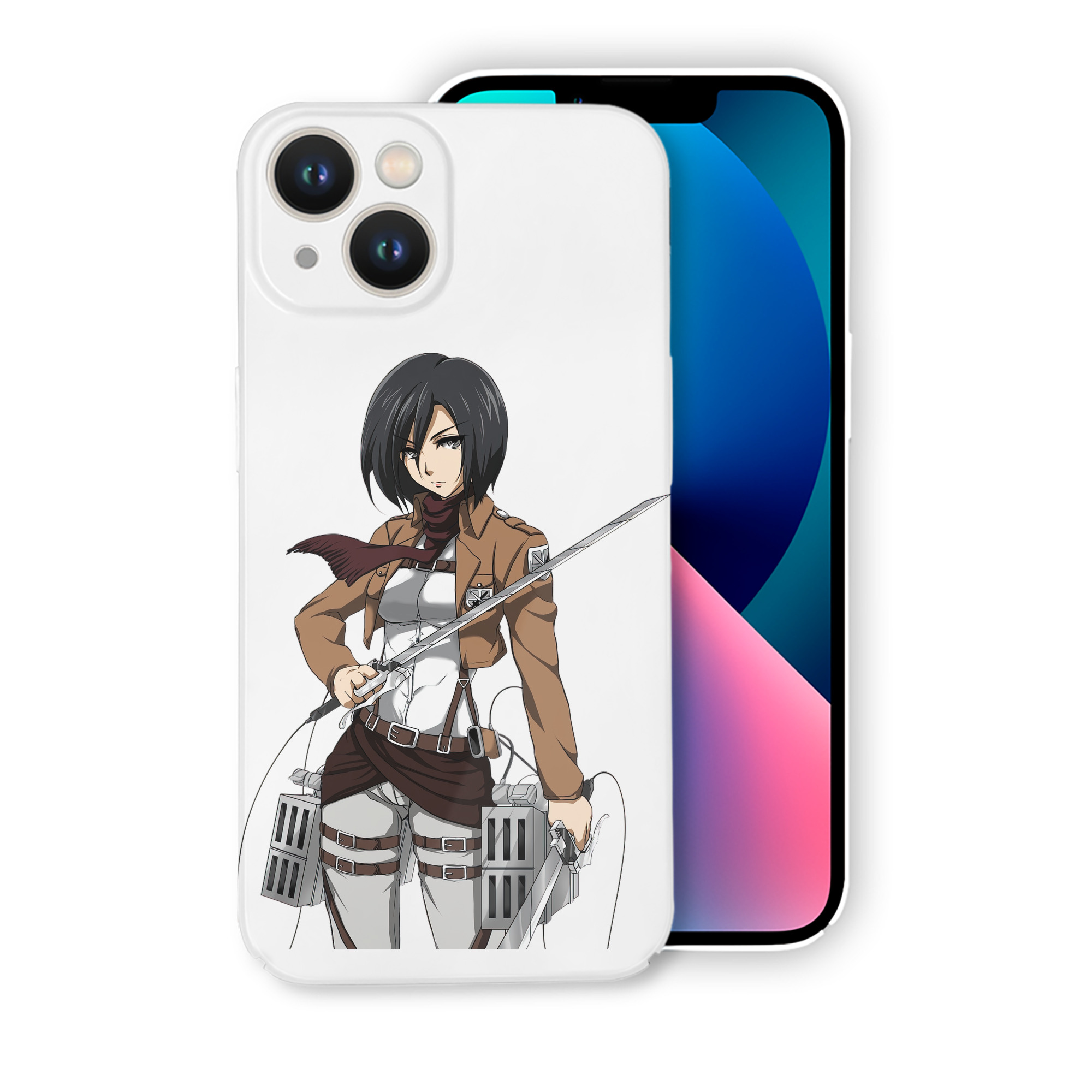 （画像用） 進撃の巨人 ミカサ·アッカーマン Attack on Titan Mikasa Ackerman 【iPhone 14シリーズ対応】ハードケース