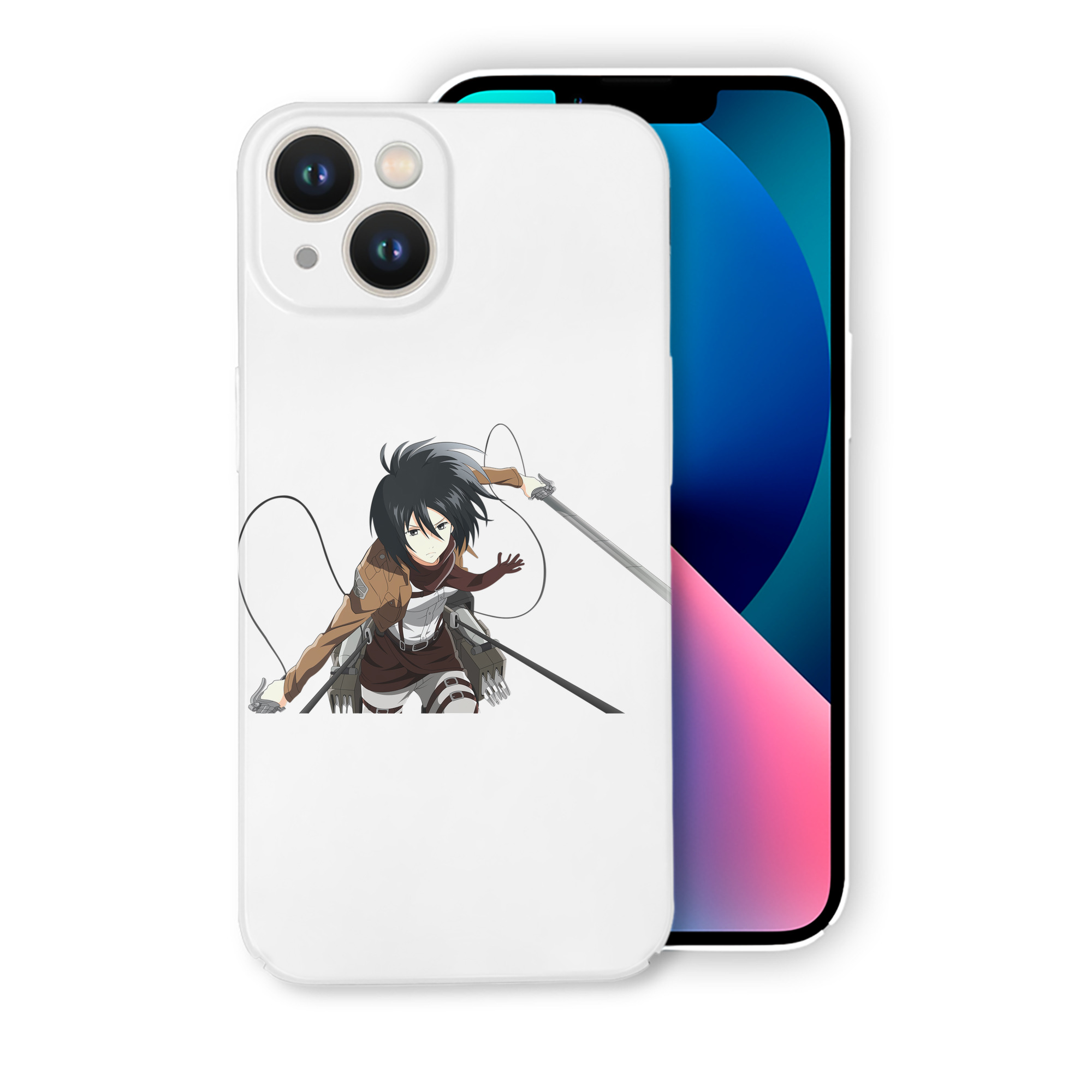 （画像用） 進撃の巨人 ミカサ·アッカーマン Attack on Titan Mikasa Ackerman 【iPhone 14シリーズ対応】ハードケース
