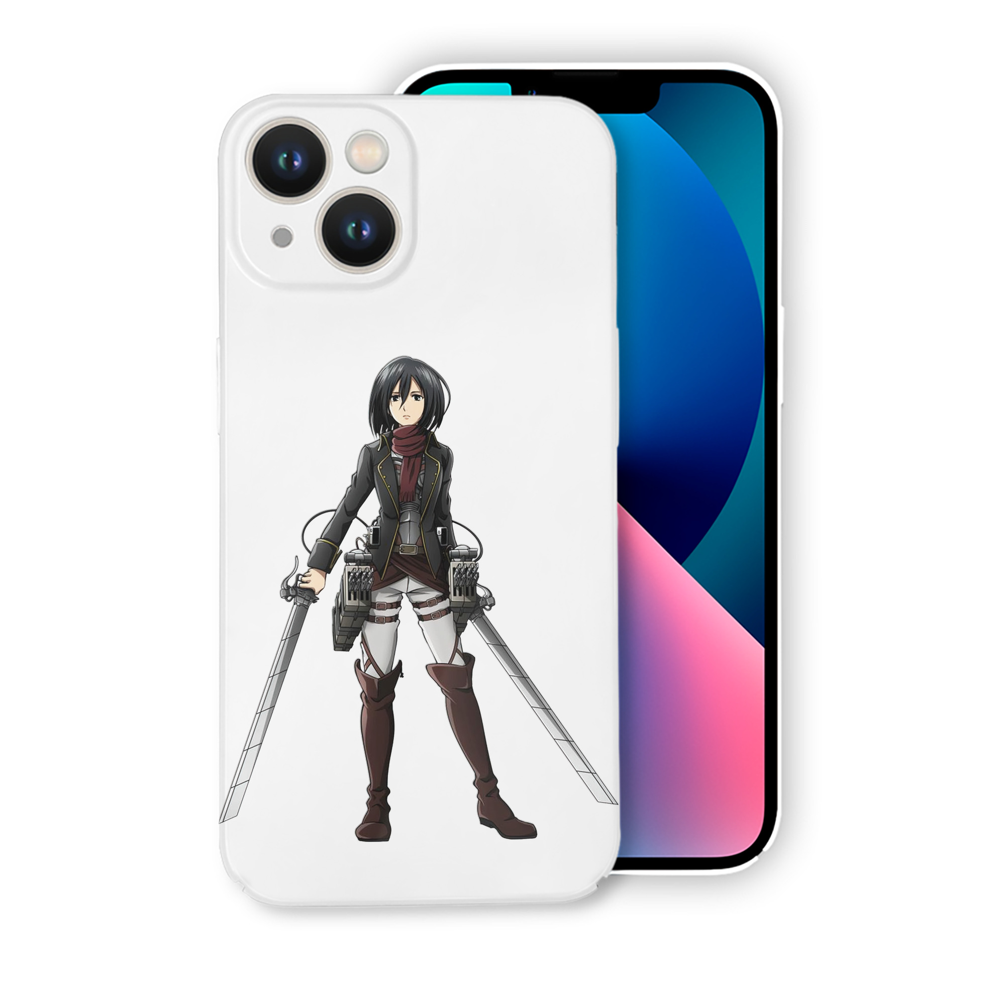 （画像用） 進撃の巨人 ミカサ·アッカーマン Attack on Titan Mikasa Ackerman 【iPhone 14シリーズ対応】ハードケース