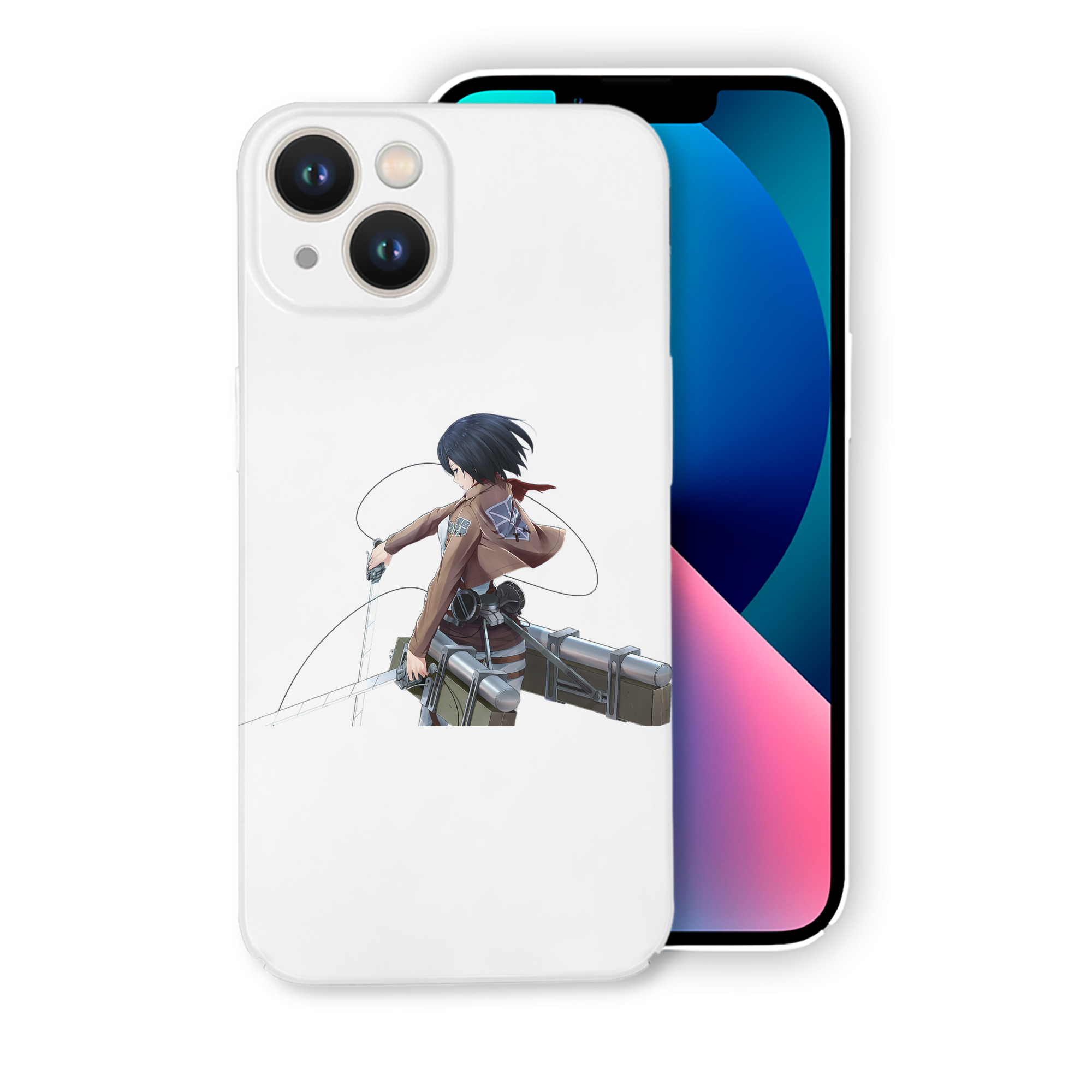 （画像用） 進撃の巨人 ミカサ·アッカーマン Attack on Titan Mikasa Ackerman 【iPhone 14シリーズ対応】ハードケース