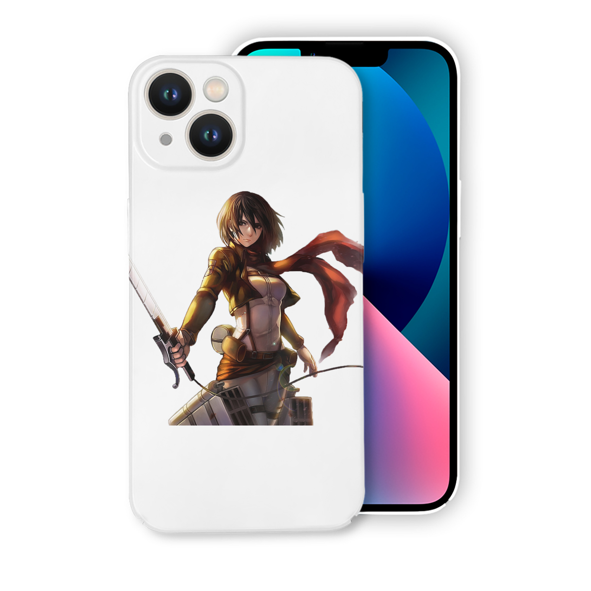 （画像用） 進撃の巨人 ミカサ·アッカーマン Attack on Titan Mikasa Ackerman 【iPhone 14シリーズ対応】ハードケース