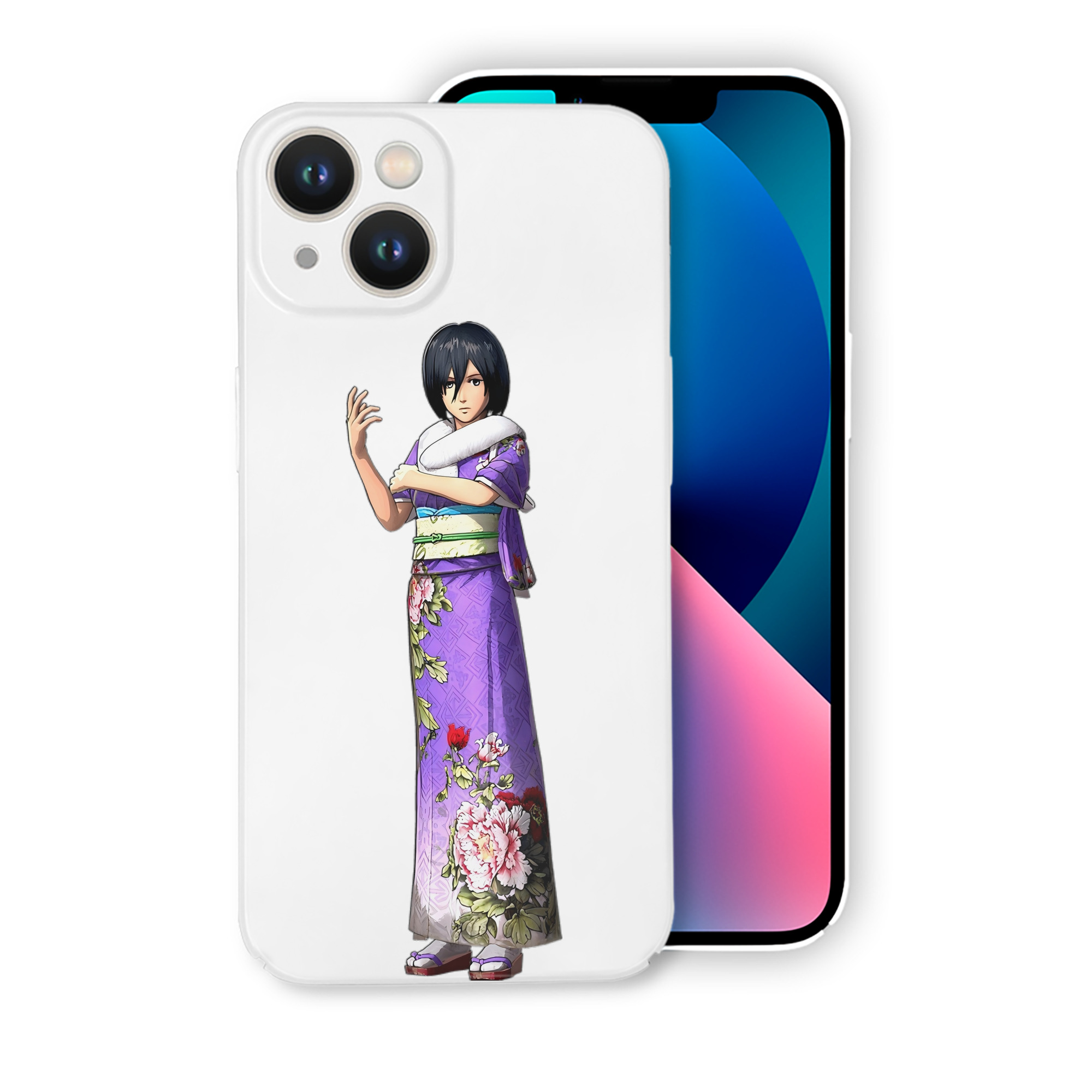 （画像用） 進撃の巨人 ミカサ·アッカーマン Attack on Titan Mikasa Ackerman 【iPhone 14シリーズ対応】ハードケース