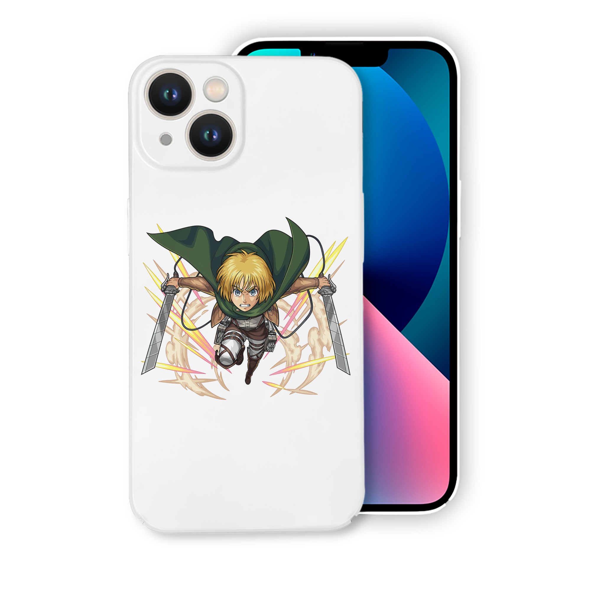 （画像用） 進撃の巨人 アルミン·アルレルト Attack on Titan Armin Arlert 【iPhone 14シリーズ対応】ハードケース