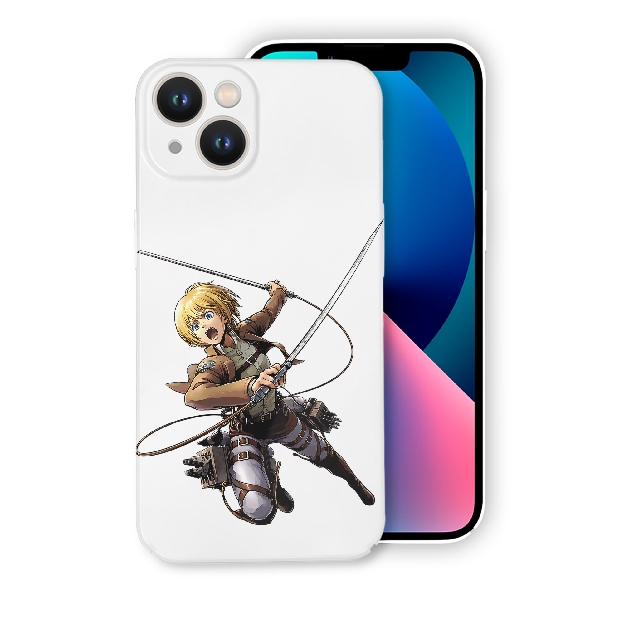 （画像用） 進撃の巨人 アルミン·アルレルト Attack on Titan Armin Arlert 【iPhone 14シリーズ対応】ハードケース