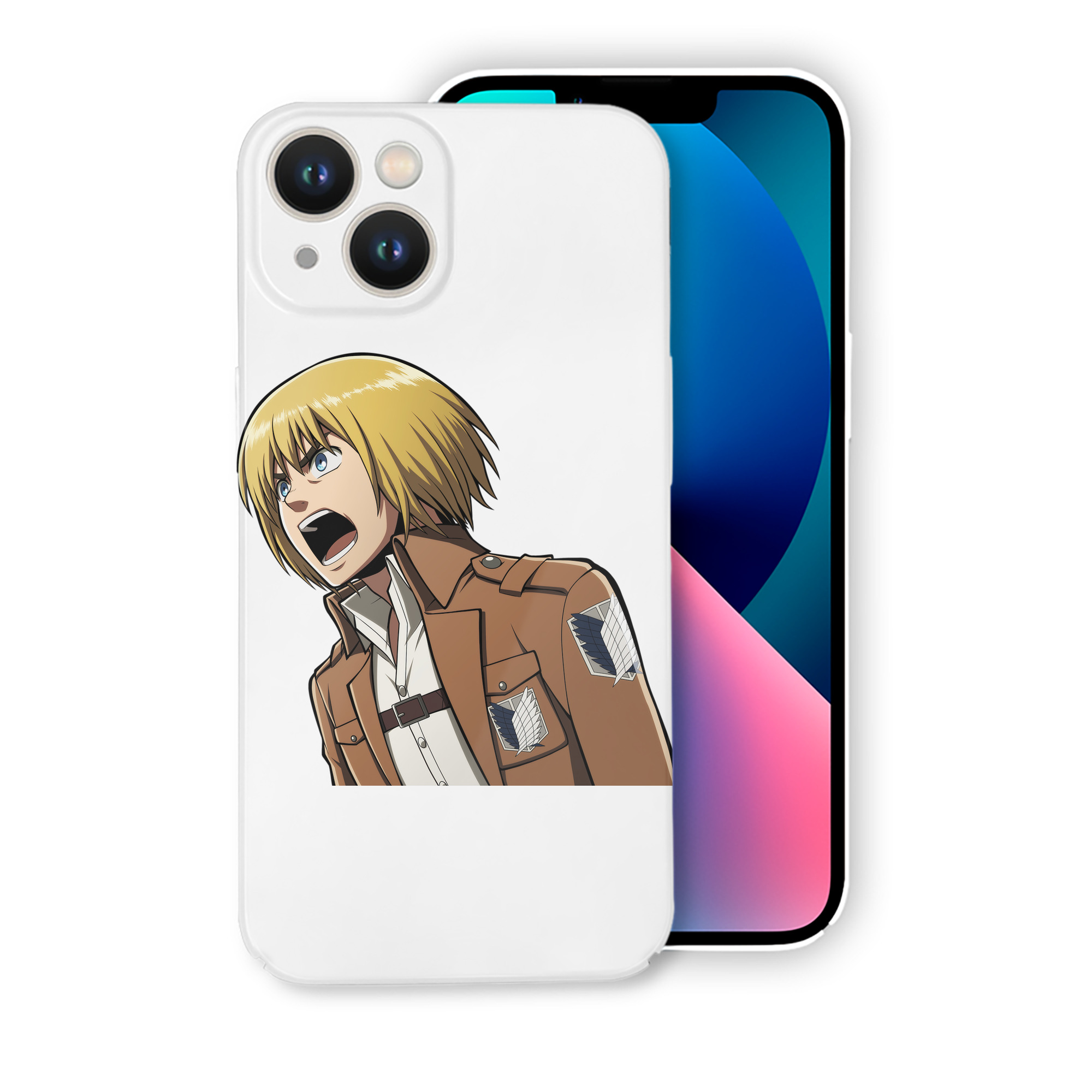 （画像用） 進撃の巨人 アルミン·アルレルト Attack on Titan Armin Arlert 【iPhone 14シリーズ対応】ハードケース