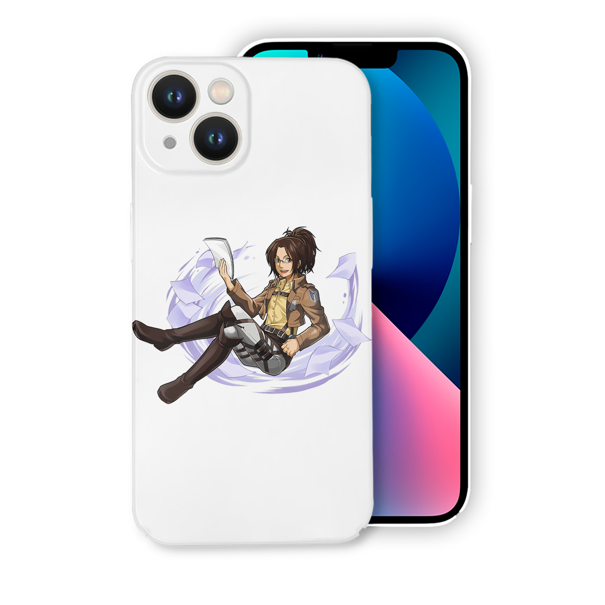 （画像用） 進撃の巨人 ハンジ·ゾエ Attack on Titan Hanji Zoe 【iPhone 14シリーズ対応】ハードケース