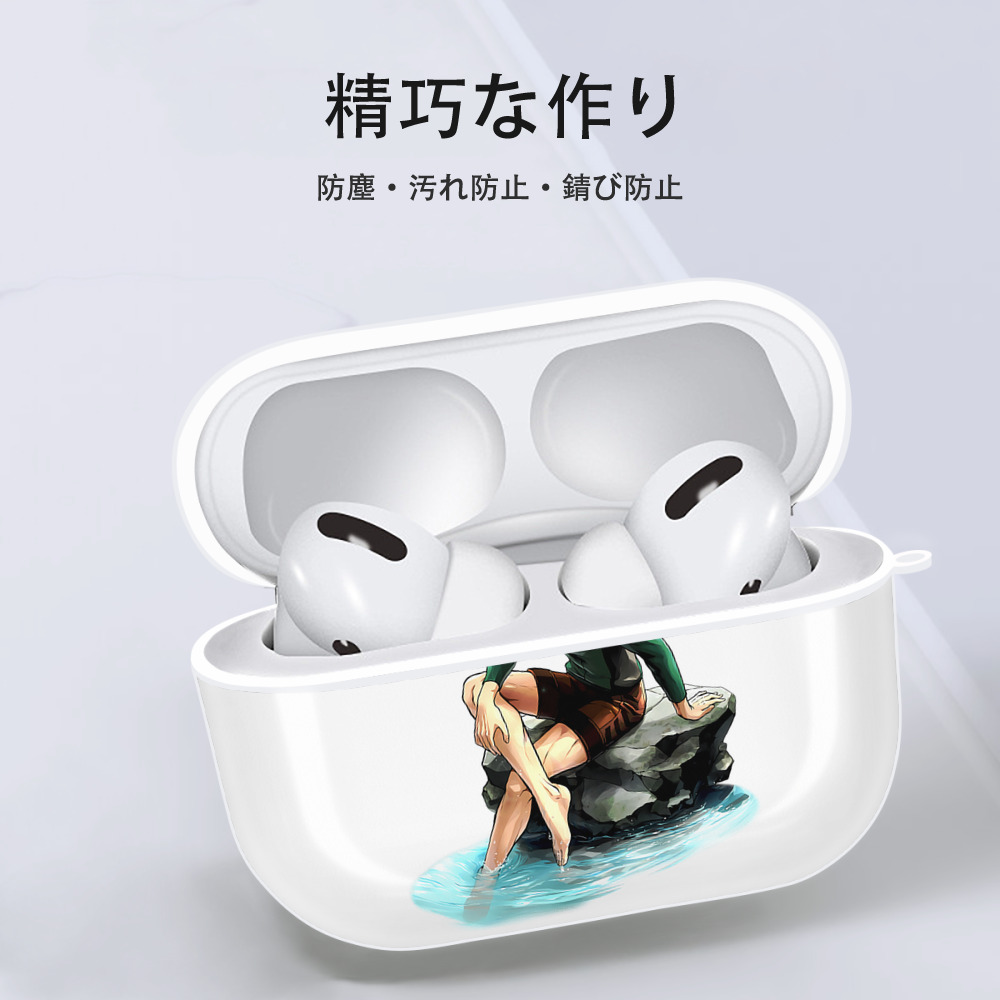 進撃の巨人 リヴァイ·アッカーマン Attack on Titan Levi Ackerman 【AirPods Pro用】ハードシェル保護ケース 耐衝撃・防指紋・カラビナ付き商品仕様