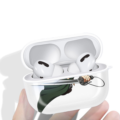 進撃の巨人 リヴァイ·アッカーマン Attack on Titan Levi Ackerman 【AirPods Pro用】ハードシェル保護ケース 耐衝撃・防指紋・カラビナ付き商品仕様