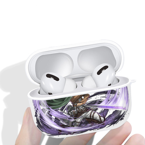 進撃の巨人 リヴァイ·アッカーマン Attack on Titan Levi Ackerman 【AirPods Pro用】ハードシェル保護ケース 耐衝撃・防指紋・カラビナ付き商品仕様