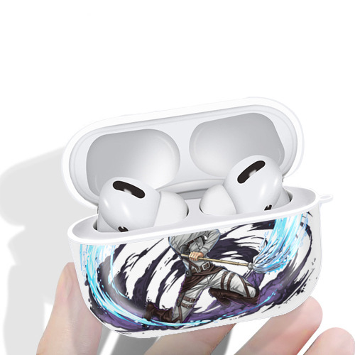 進撃の巨人 リヴァイ·アッカーマン Attack on Titan Levi Ackerman 【AirPods Pro用】ハードシェル保護ケース 耐衝撃・防指紋・カラビナ付き商品仕様