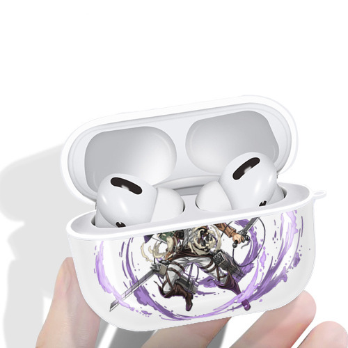 進撃の巨人 リヴァイ·アッカーマン Attack on Titan Levi Ackerman 【AirPods Pro用】ハードシェル保護ケース 耐衝撃・防指紋・カラビナ付き商品仕様