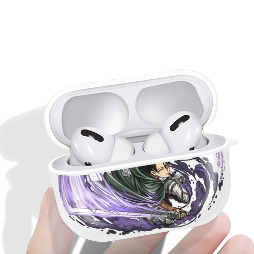 進撃の巨人 リヴァイ·アッカーマン Attack on Titan Levi Ackerman 【AirPods Pro用】ハードシェル保護ケース 耐衝撃・防指紋・カラビナ付き商品仕様