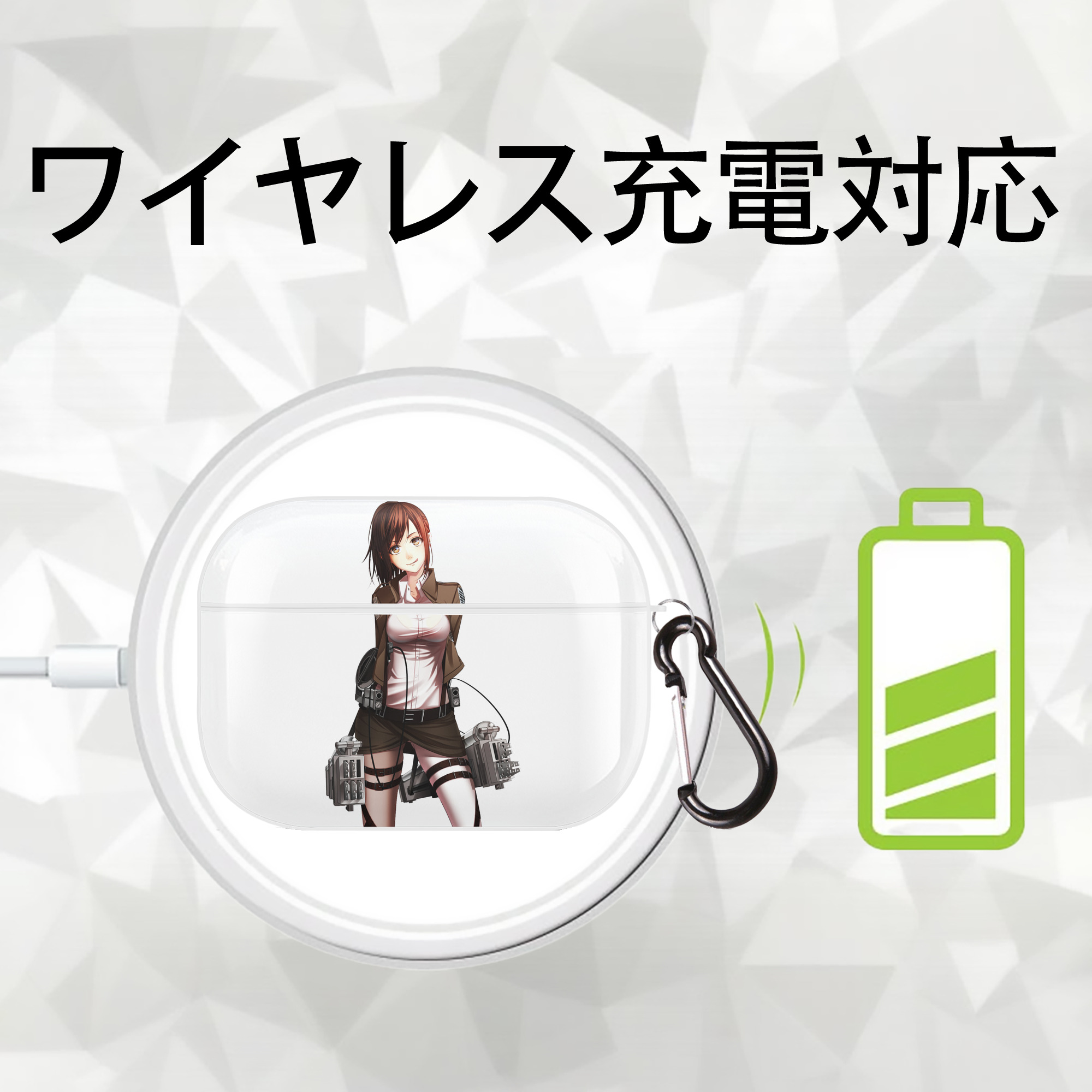 進撃の巨人 サシャ·ブラウス Attack on Titan Sasha Blaus 【AirPods Pro用】ハードシェル保護ケース 耐衝撃・防指紋・カラビナ付き商品仕様