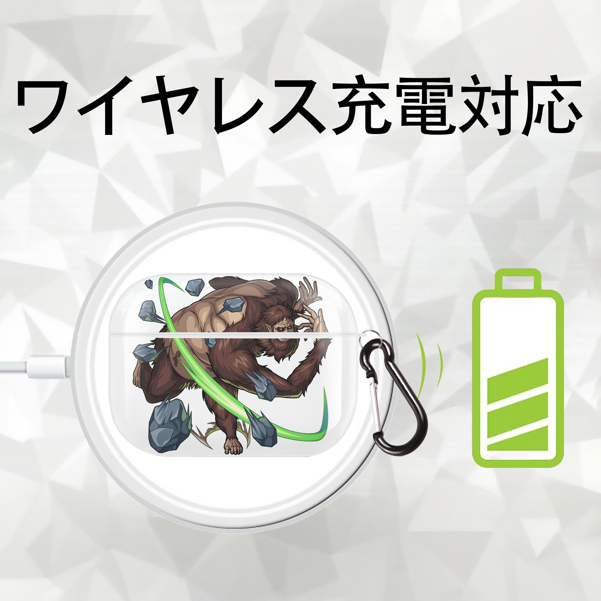 進撃の巨人 Attack on Titan 【AirPods Pro用】ハードシェル保護ケース 耐衝撃・防指紋・カラビナ付き商品仕様