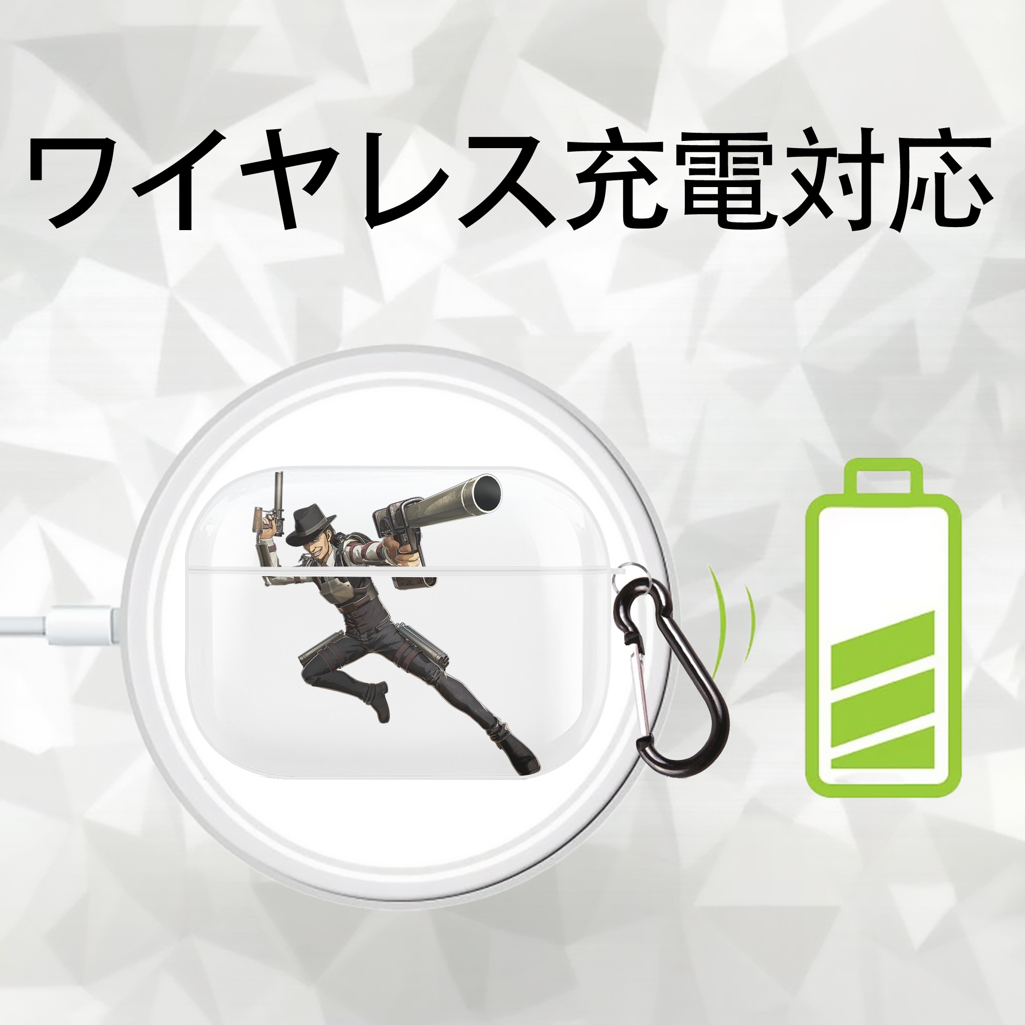 進撃の巨人 Attack on Titan 【AirPods Pro用】ハードシェル保護ケース 耐衝撃・防指紋・カラビナ付き商品仕様