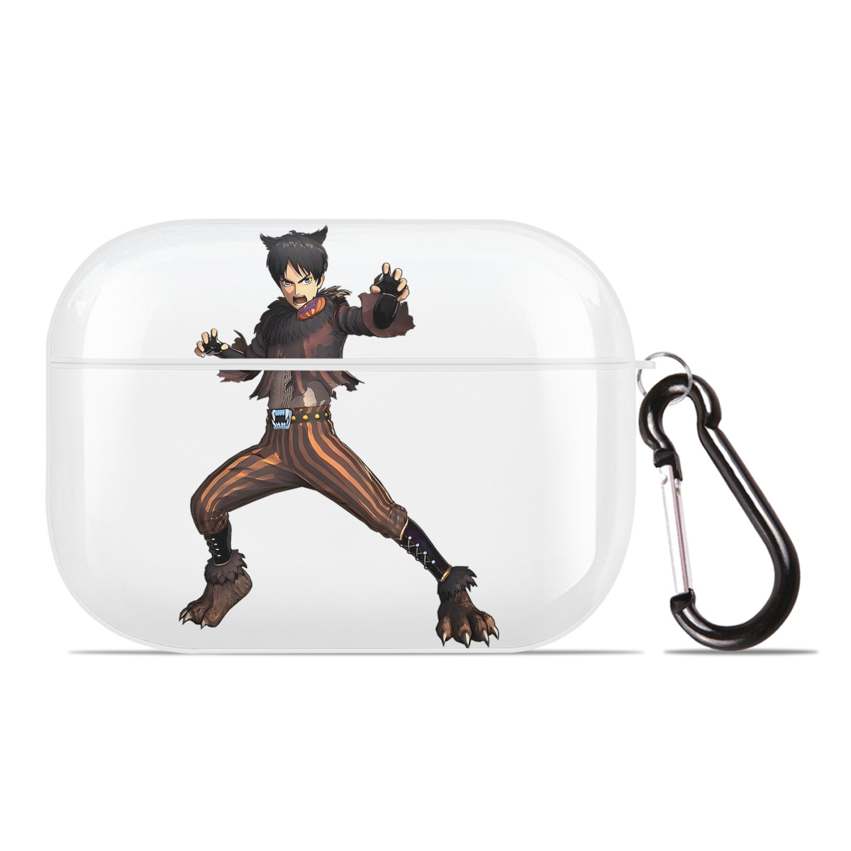 （画像用） 進撃の巨人 エレン･イェーガー Attack on Titan Eren Jäger 【AirPods Pro用】ハードシェル保護ケース 耐衝撃・防指紋・カラビナ付き商品仕様