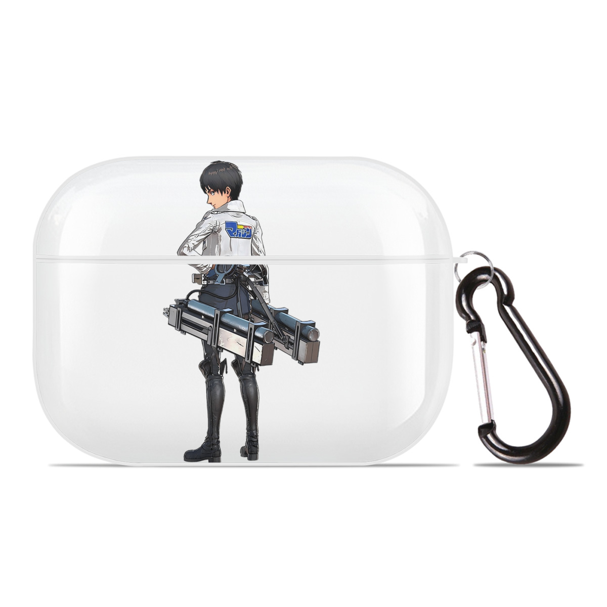 （画像用） 進撃の巨人 エレン･イェーガー Attack on Titan Eren Jäger 【AirPods Pro用】ハードシェル保護ケース 耐衝撃・防指紋・カラビナ付き商品仕様