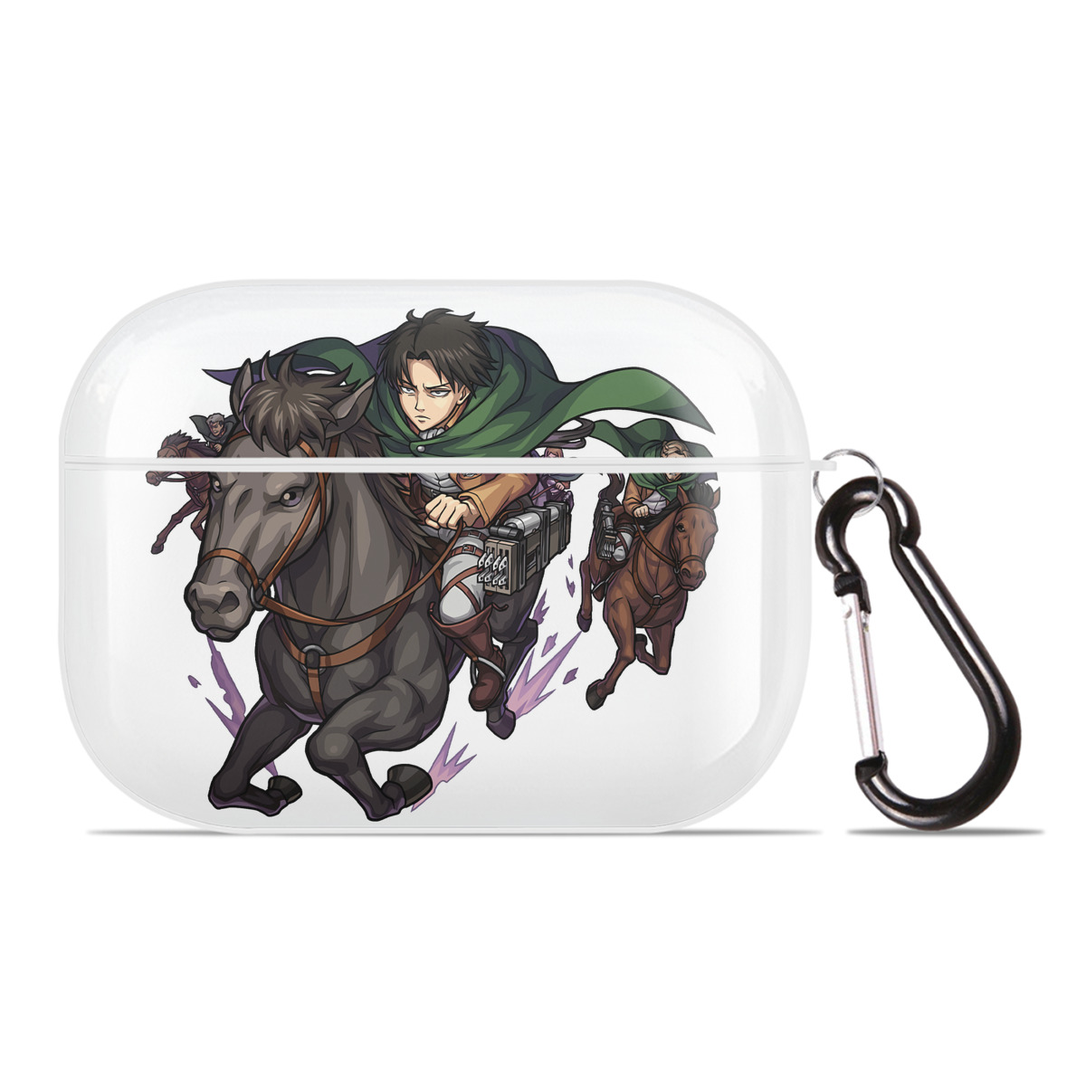 （画像用） 進撃の巨人 リヴァイ·アッカーマン Attack on Titan Levi Ackerman 【AirPods Pro用】ハードシェル保護ケース 耐衝撃・防指紋・カラビナ付き商品仕様