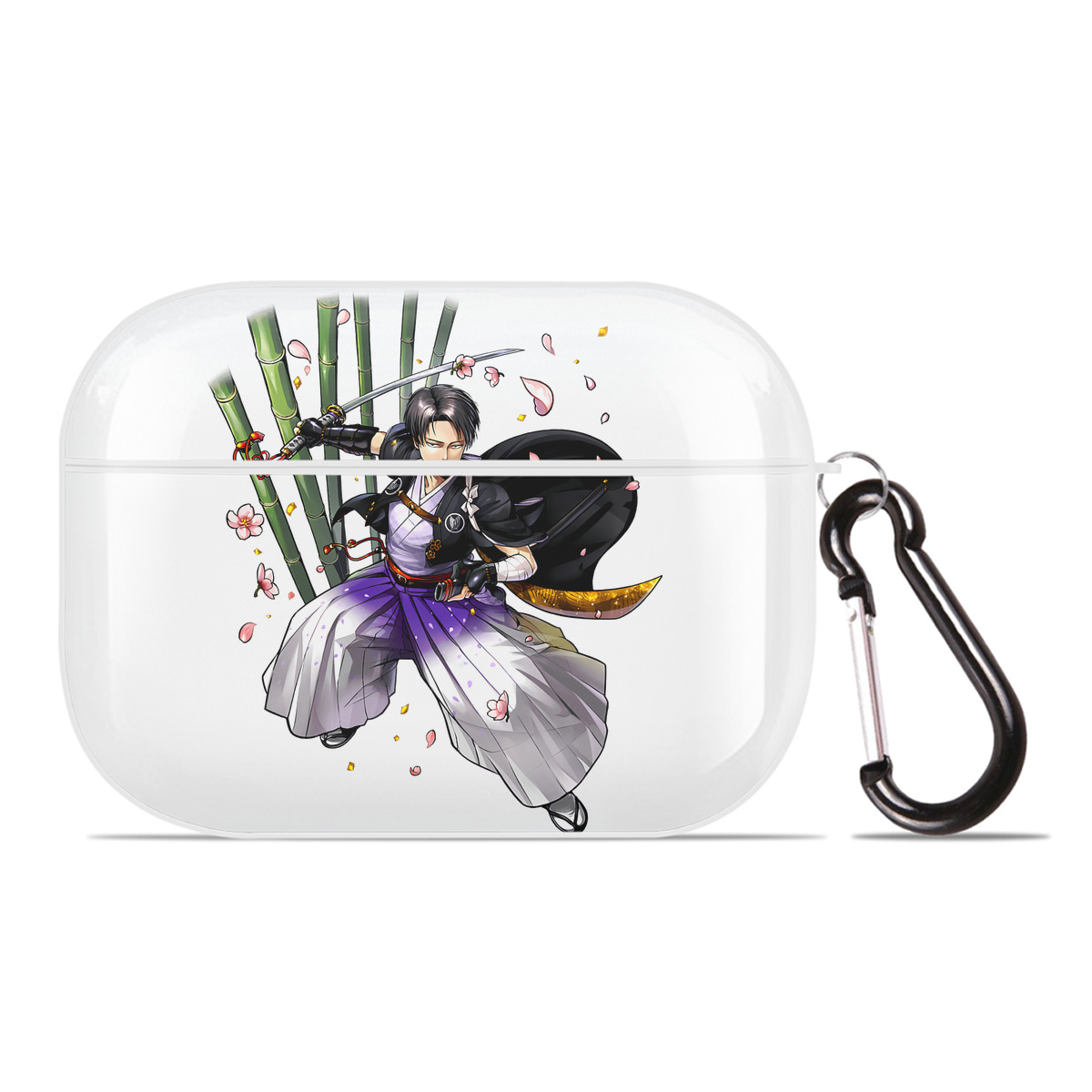 （画像用） 進撃の巨人 リヴァイ·アッカーマン Attack on Titan Levi Ackerman 【AirPods Pro用】ハードシェル保護ケース 耐衝撃・防指紋・カラビナ付き商品仕様