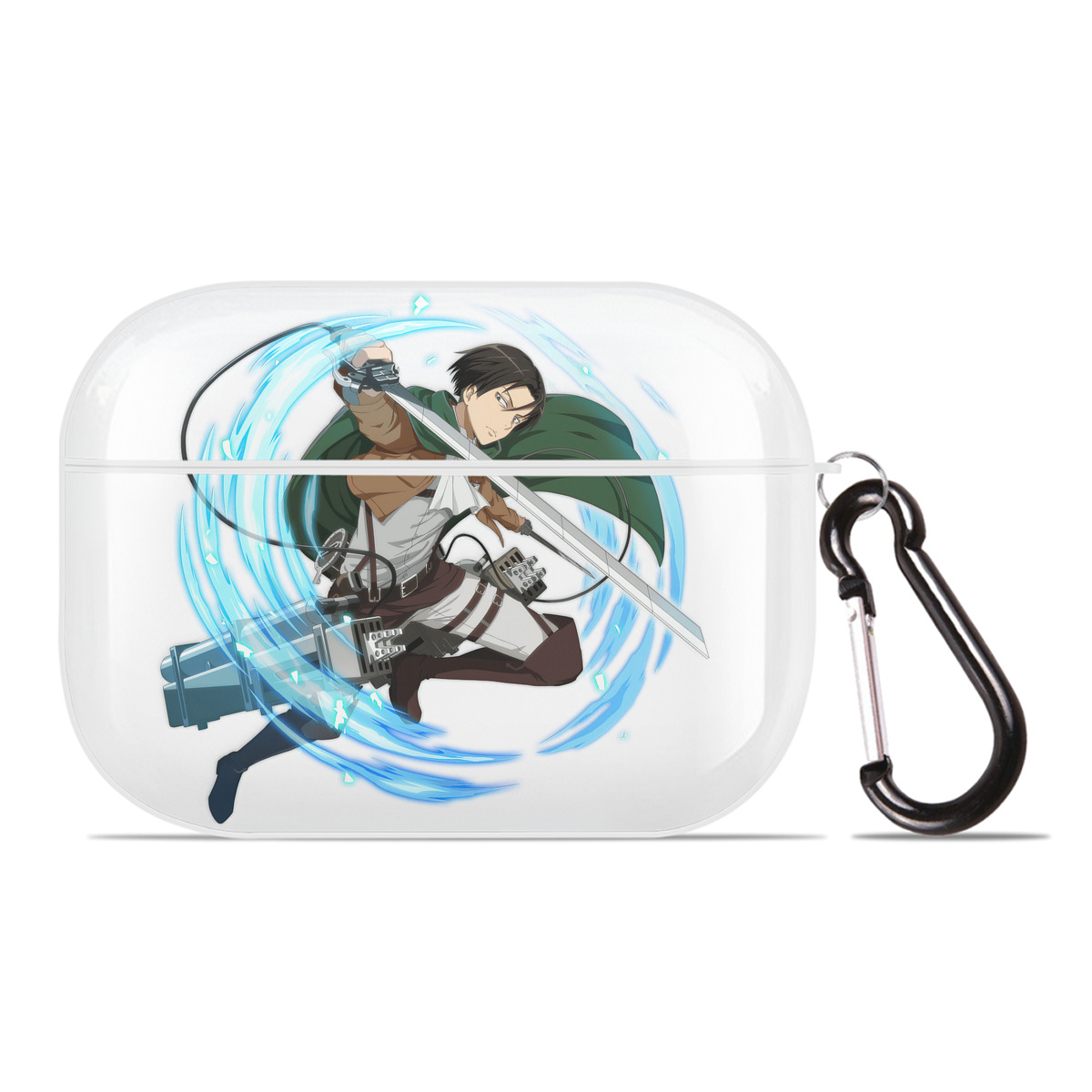（画像用） 進撃の巨人 リヴァイ·アッカーマン Attack on Titan Levi Ackerman 【AirPods Pro用】ハードシェル保護ケース 耐衝撃・防指紋・カラビナ付き商品仕様