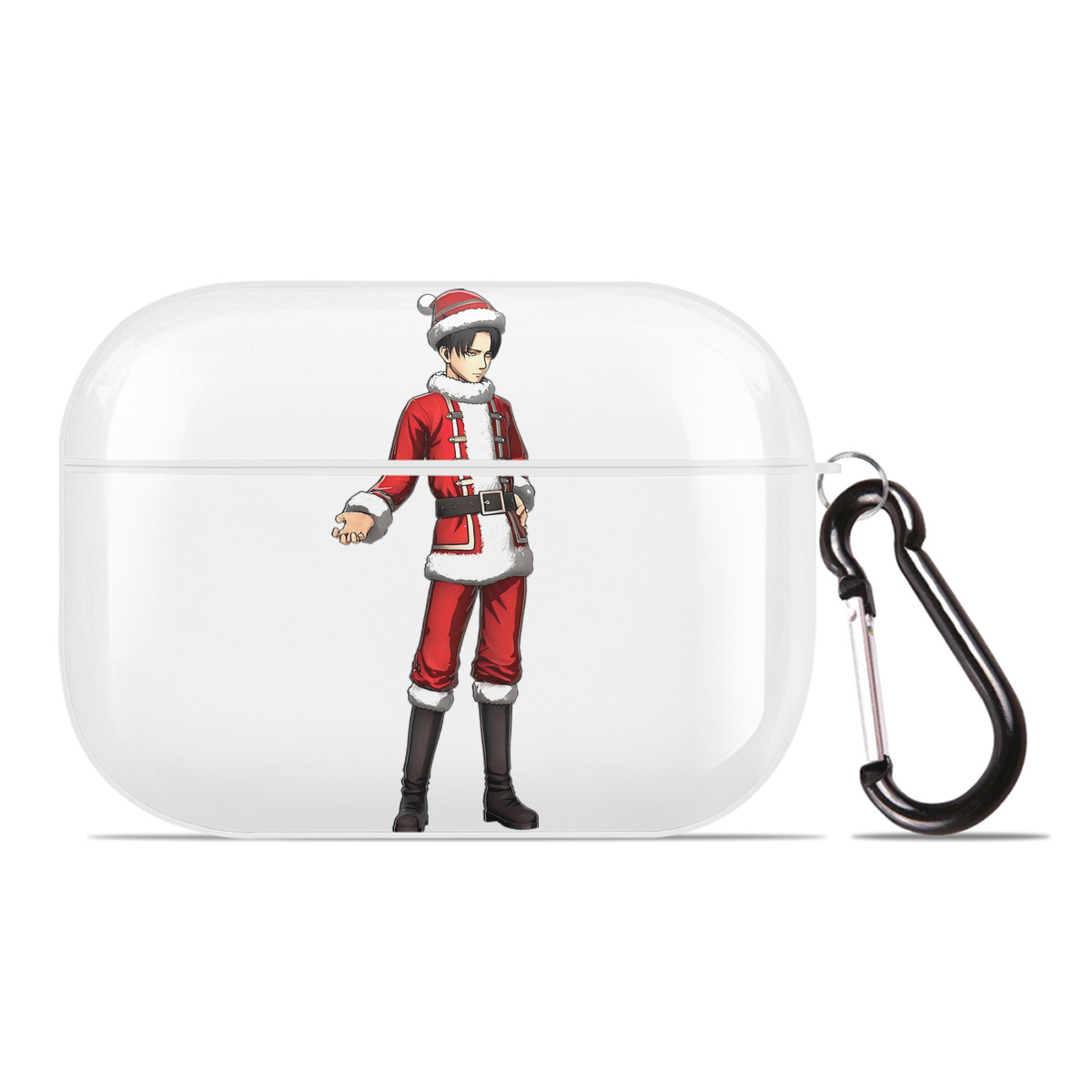 （画像用） 進撃の巨人 リヴァイ·アッカーマン Attack on Titan Levi Ackerman 【AirPods Pro用】ハードシェル保護ケース 耐衝撃・防指紋・カラビナ付き商品仕様