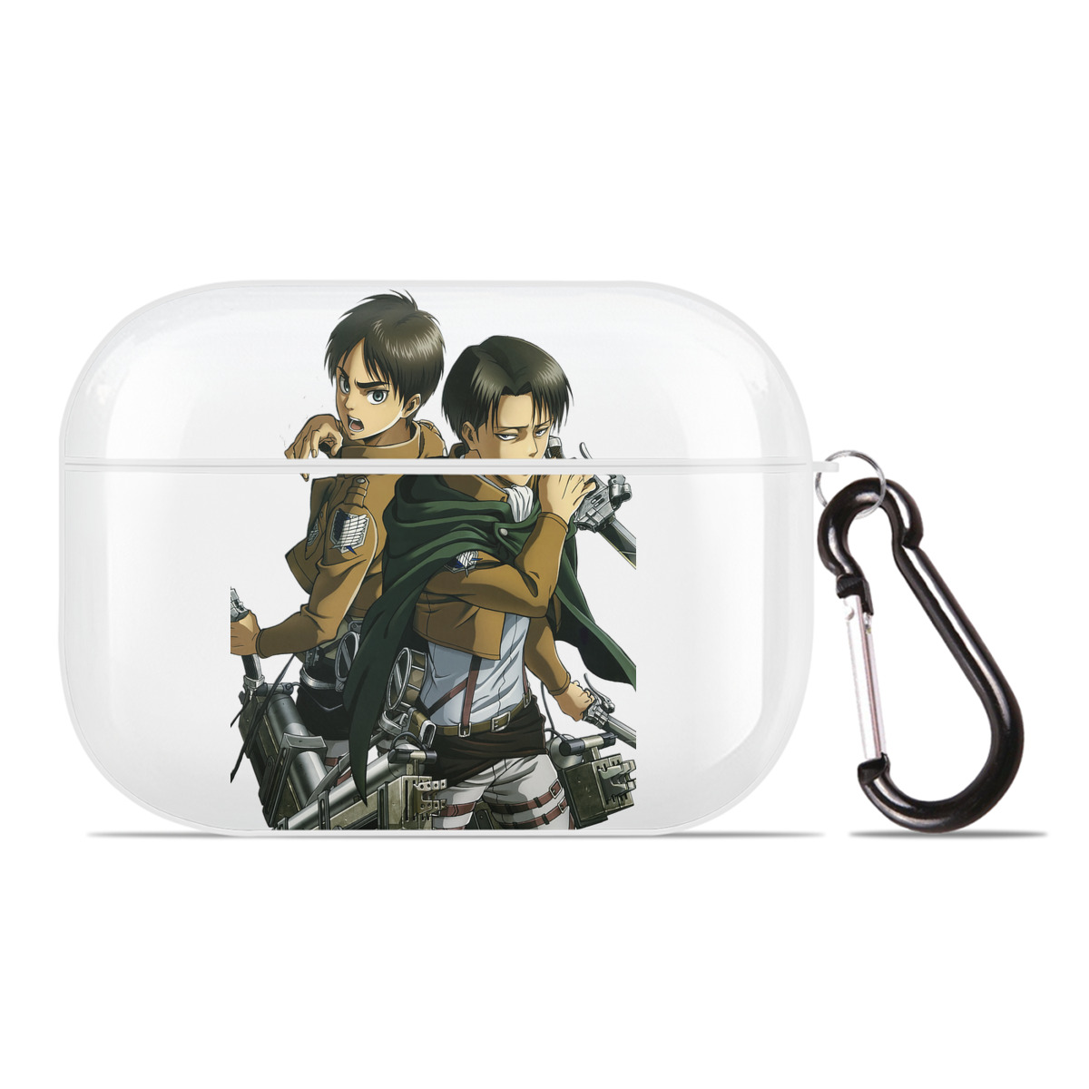 （画像用） 進撃の巨人 リヴァイ·アッカーマン Attack on Titan Levi Ackerman 【AirPods Pro用】ハードシェル保護ケース 耐衝撃・防指紋・カラビナ付き商品仕様