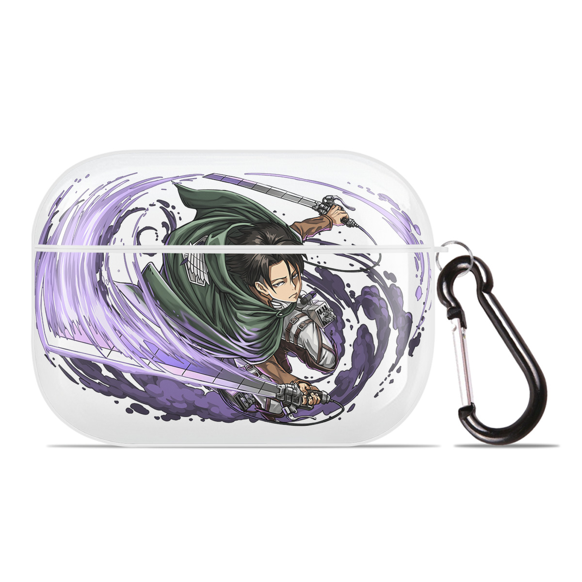 （画像用） 進撃の巨人 リヴァイ·アッカーマン Attack on Titan Levi Ackerman 【AirPods Pro用】ハードシェル保護ケース 耐衝撃・防指紋・カラビナ付き商品仕様