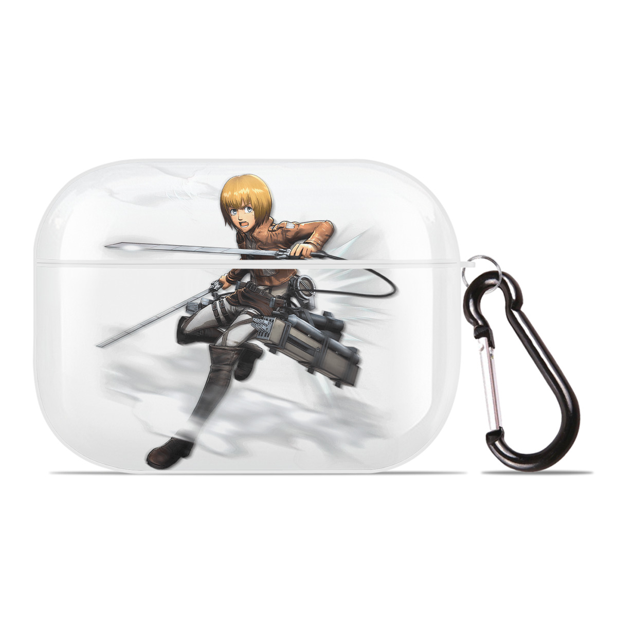 （画像用） 進撃の巨人 アルミン·アルレルト Attack on Titan Armin Arlert 【AirPods Pro用】ハードシェル保護ケース 耐衝撃・防指紋・カラビナ付き商品仕様