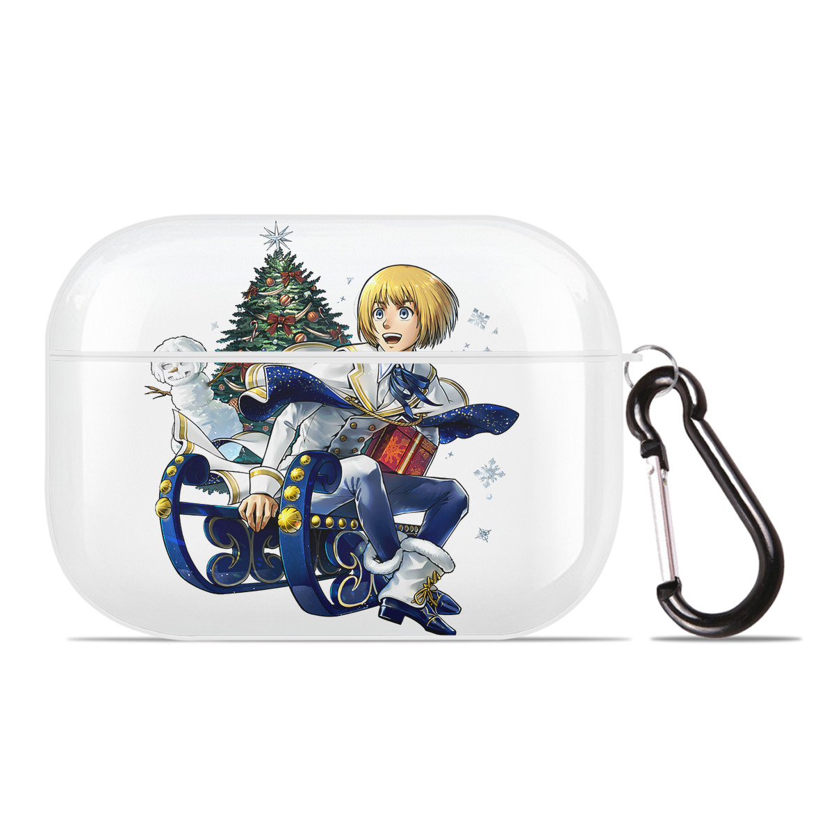 （画像用） 進撃の巨人 アルミン·アルレルト Attack on Titan Armin Arlert 【AirPods Pro用】ハードシェル保護ケース 耐衝撃・防指紋・カラビナ付き商品仕様