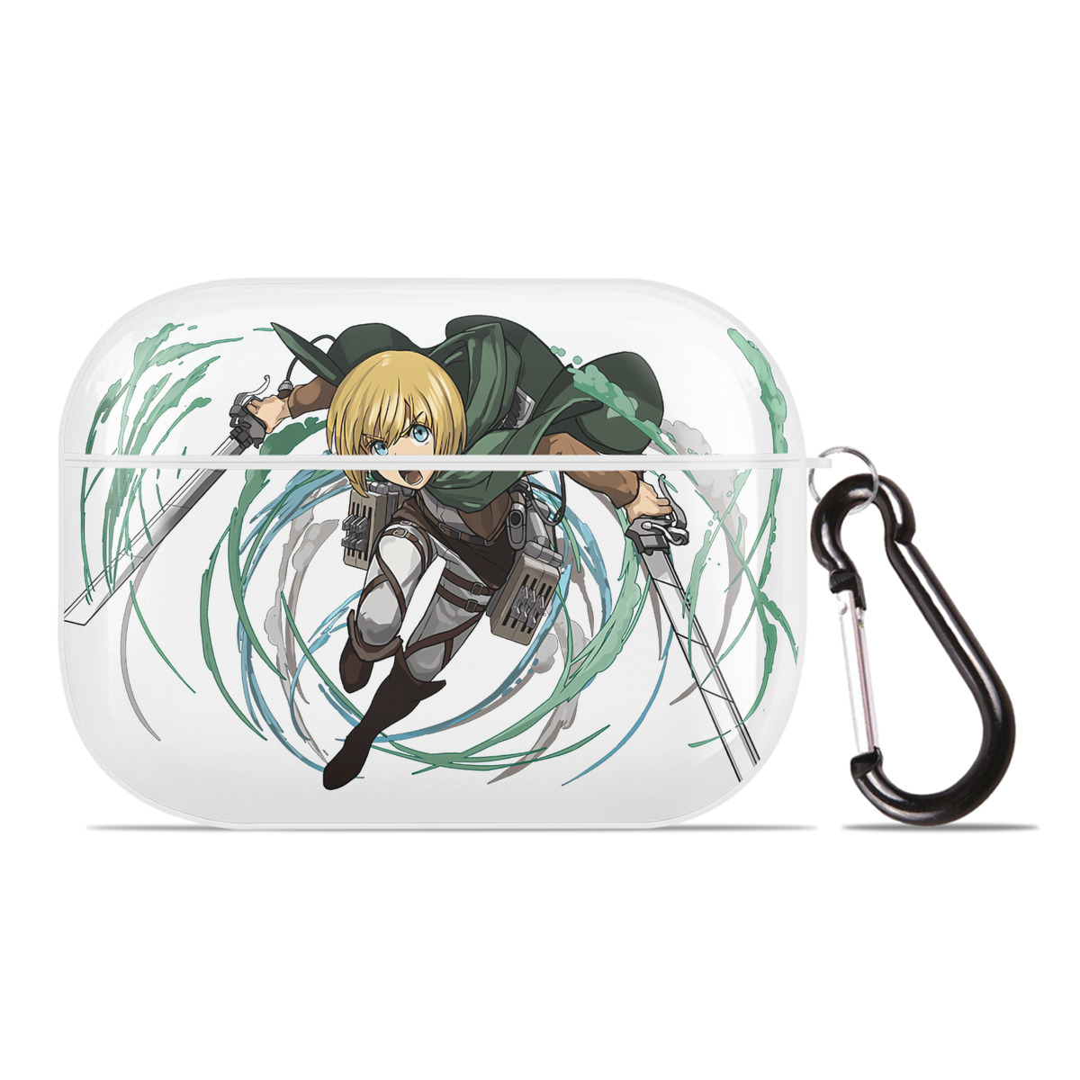 （画像用） 進撃の巨人 アルミン·アルレルト Attack on Titan Armin Arlert 【AirPods Pro用】ハードシェル保護ケース 耐衝撃・防指紋・カラビナ付き商品仕様