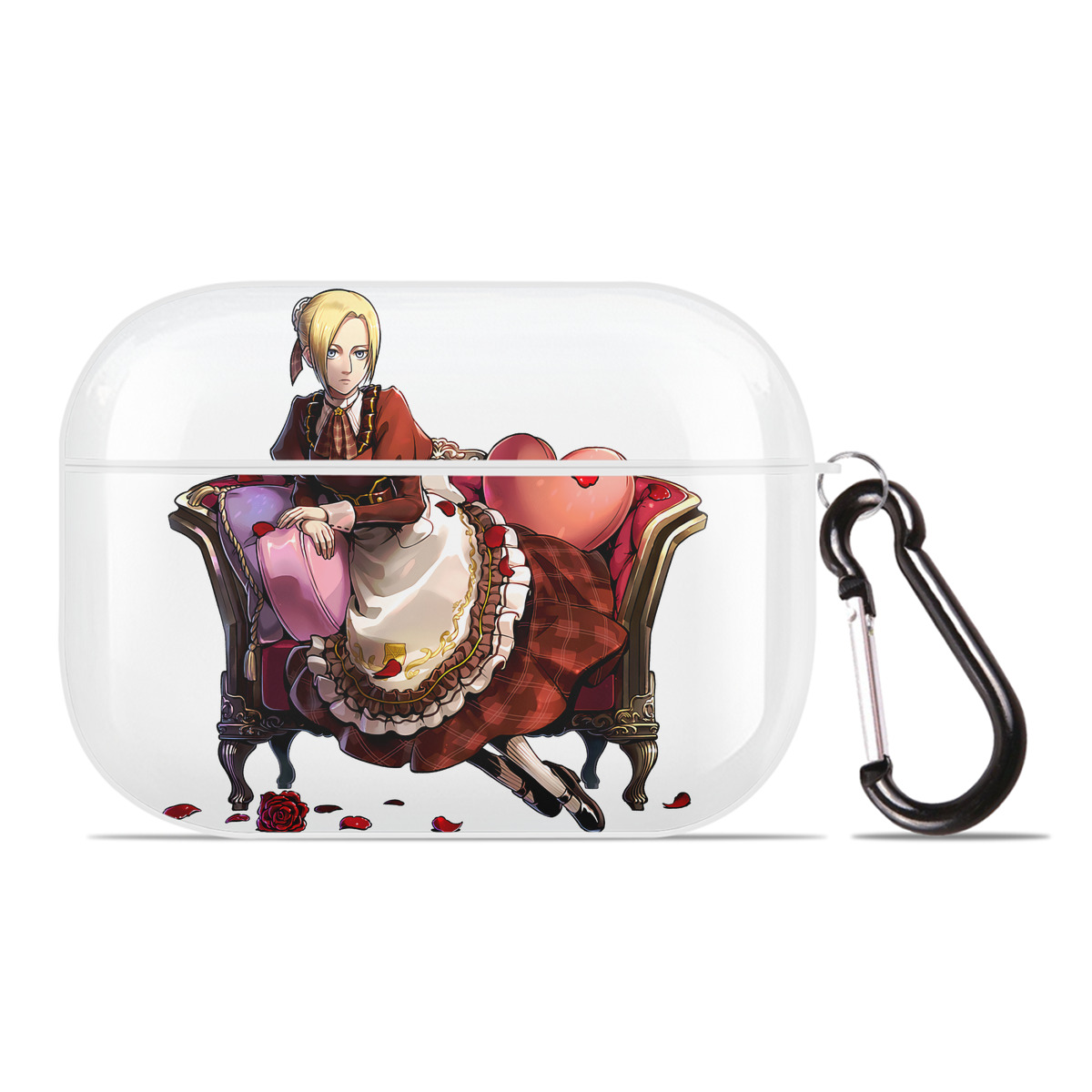 （画像用） 進撃の巨人 アニ・レオンハート Attack on Titan Annie Leonhart 【AirPods Pro用】ハードシェル保護ケース 耐衝撃・防指紋・カラビナ付き商品仕様