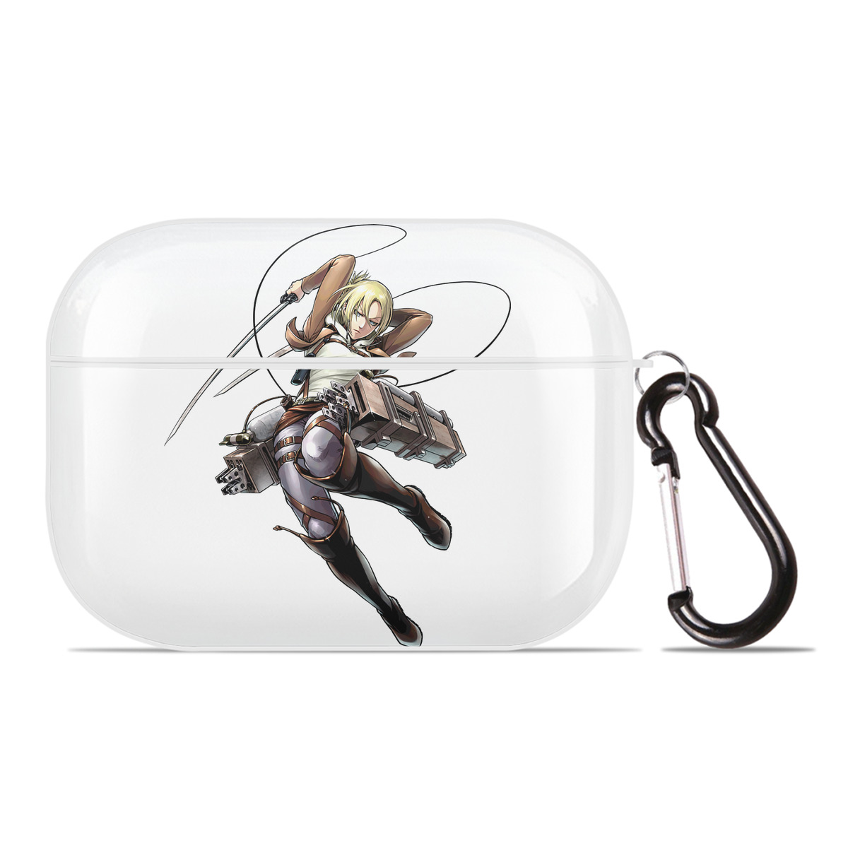 （画像用） 進撃の巨人 アニ・レオンハート Attack on Titan Annie Leonhart 【AirPods Pro用】ハードシェル保護ケース 耐衝撃・防指紋・カラビナ付き商品仕様