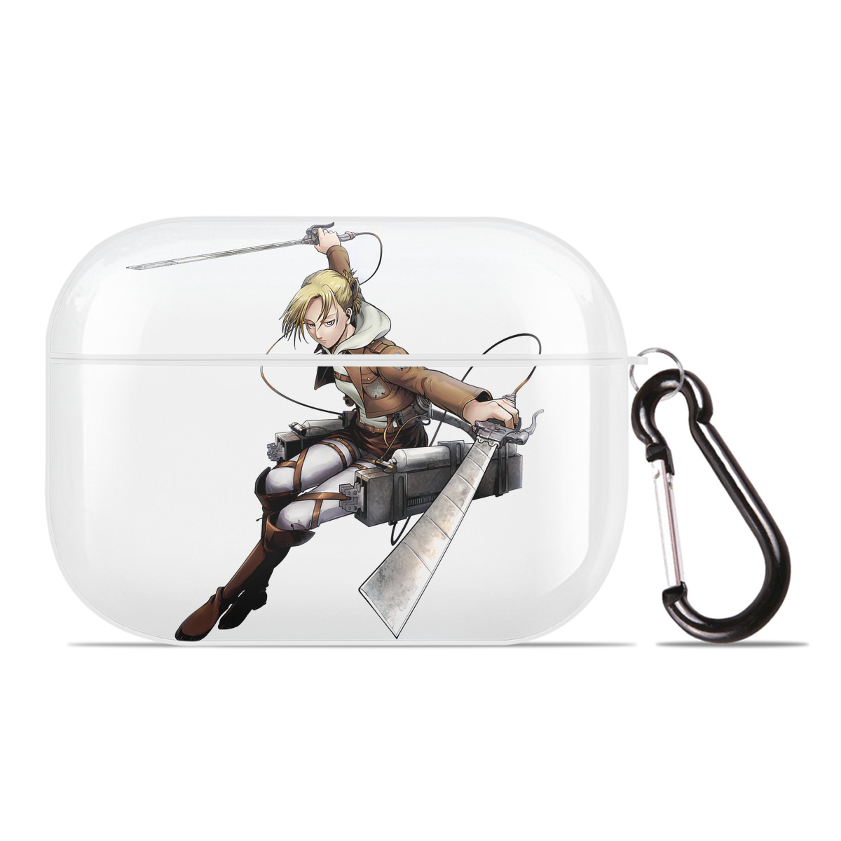 （画像用） 進撃の巨人 アニ・レオンハート Attack on Titan Annie Leonhart 【AirPods Pro用】ハードシェル保護ケース 耐衝撃・防指紋・カラビナ付き商品仕様