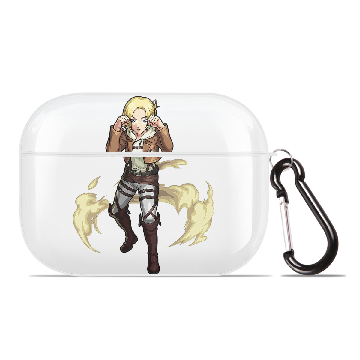 （画像用） 進撃の巨人 アニ・レオンハート Attack on Titan Annie Leonhart 【AirPods Pro用】ハードシェル保護ケース 耐衝撃・防指紋・カラビナ付き商品仕様