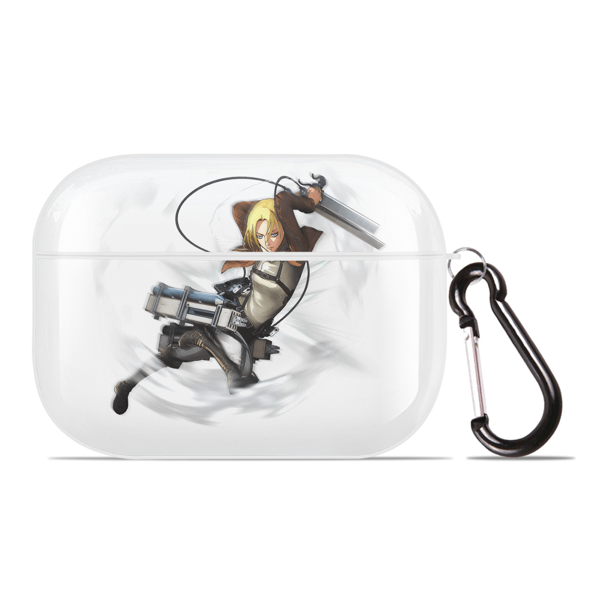 （画像用） 進撃の巨人 アニ・レオンハート Attack on Titan Annie Leonhart 【AirPods Pro用】ハードシェル保護ケース 耐衝撃・防指紋・カラビナ付き商品仕様