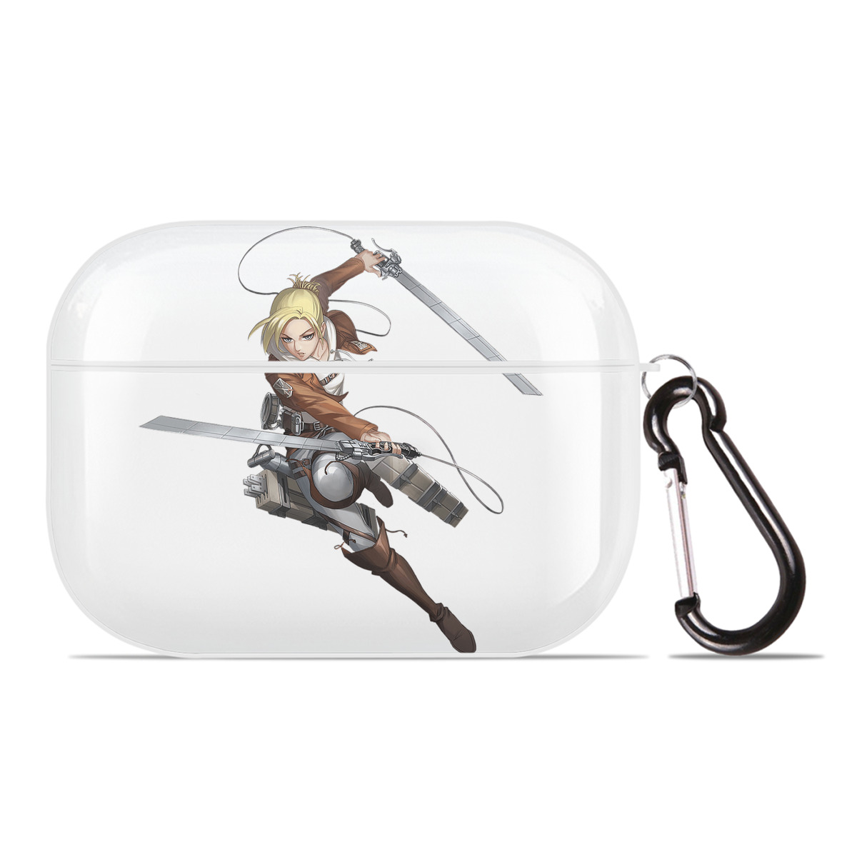 （画像用） 進撃の巨人 アニ・レオンハート Attack on Titan Annie Leonhart 【AirPods Pro用】ハードシェル保護ケース 耐衝撃・防指紋・カラビナ付き商品仕様