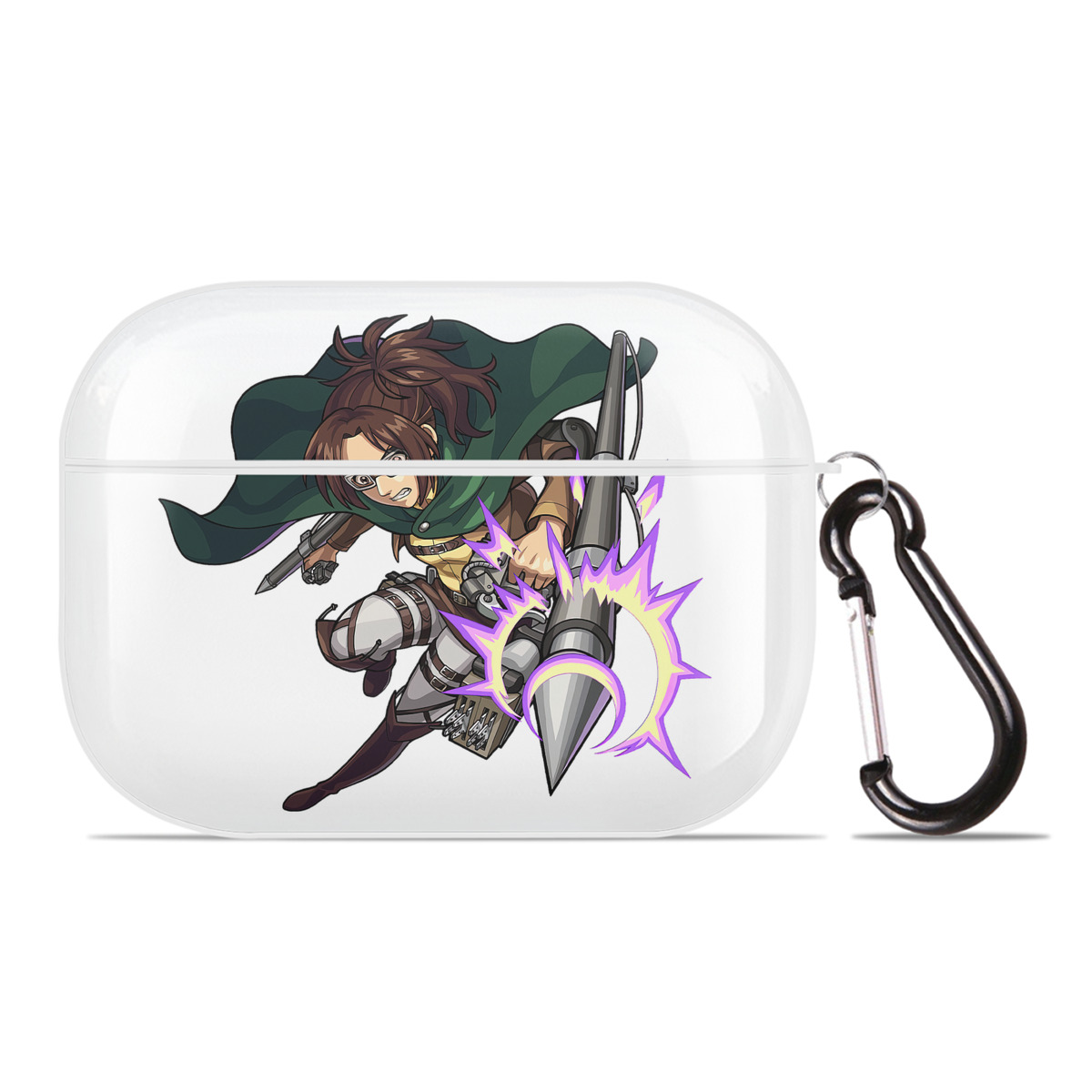 （画像用） 進撃の巨人 ハンジ·ゾエ Attack on Titan Hanji Zoe 【AirPods Pro用】ハードシェル保護ケース 耐衝撃・防指紋・カラビナ付き商品仕様