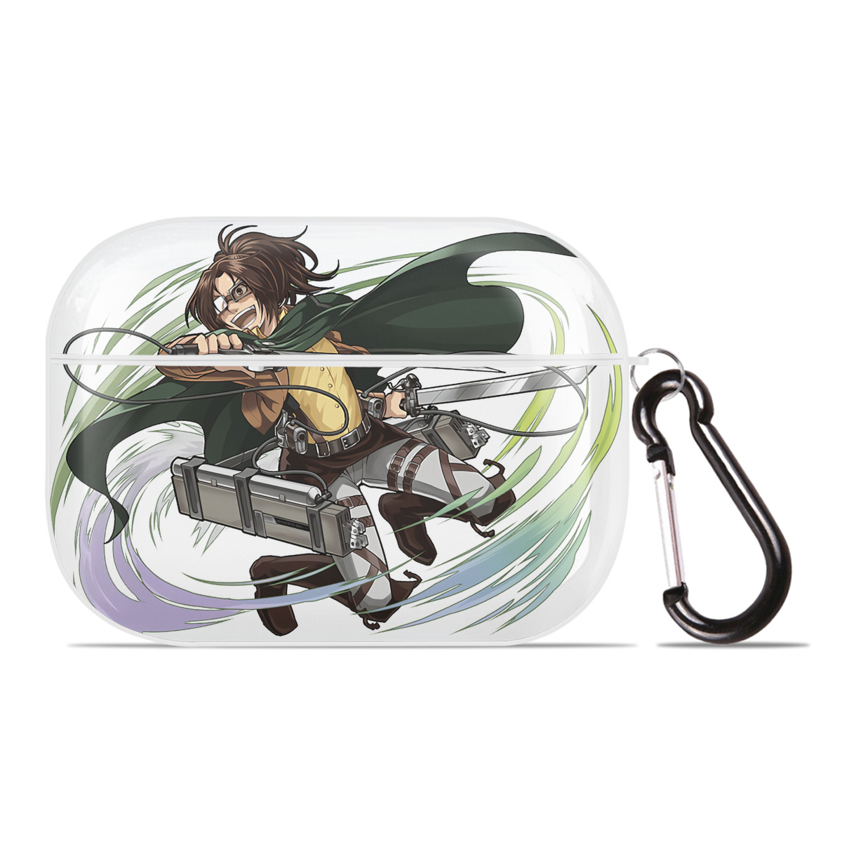 （画像用） 進撃の巨人 ハンジ·ゾエ Attack on Titan Hanji Zoe 【AirPods Pro用】ハードシェル保護ケース 耐衝撃・防指紋・カラビナ付き商品仕様