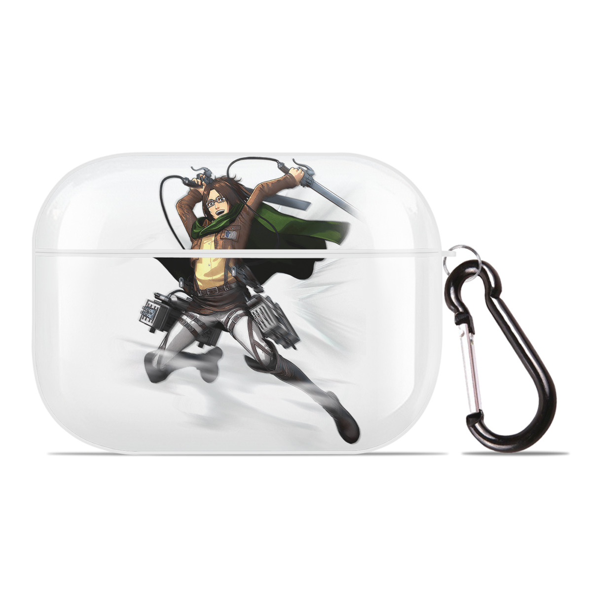 （画像用） 進撃の巨人 ハンジ·ゾエ Attack on Titan Hanji Zoe 【AirPods Pro用】ハードシェル保護ケース 耐衝撃・防指紋・カラビナ付き商品仕様
