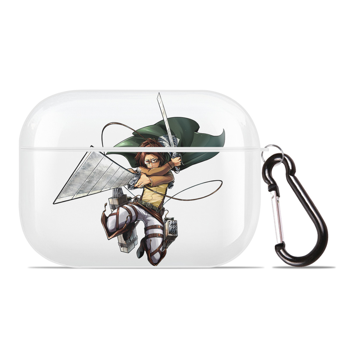 （画像用） 進撃の巨人 ハンジ·ゾエ Attack on Titan Hanji Zoe 【AirPods Pro用】ハードシェル保護ケース 耐衝撃・防指紋・カラビナ付き商品仕様